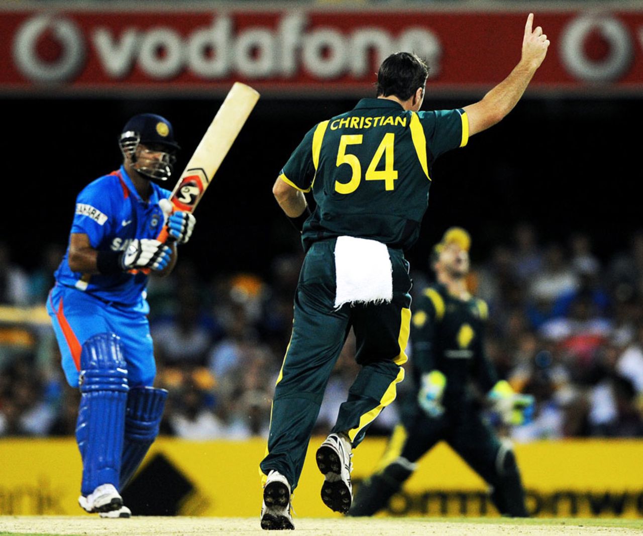 Suresh Raina edges Daniel Christian behind, Australia v India, CB Series, Brisbane, February 19, 2012