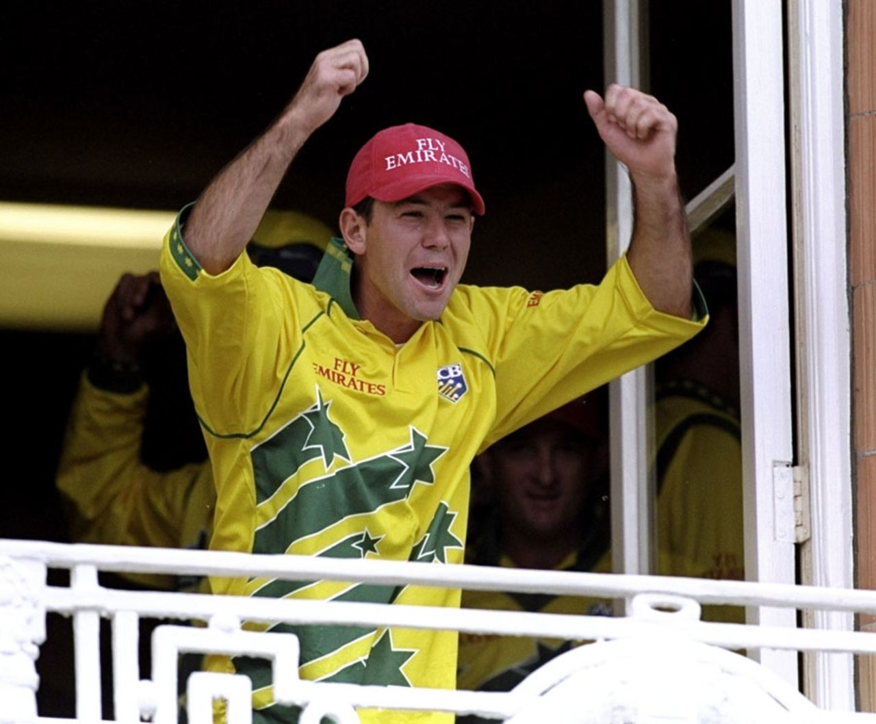 Ricky Ponting celebrates Australia's victory, Australia v Pakistan, Final, World Cup, Birmingham, June 20, 1999