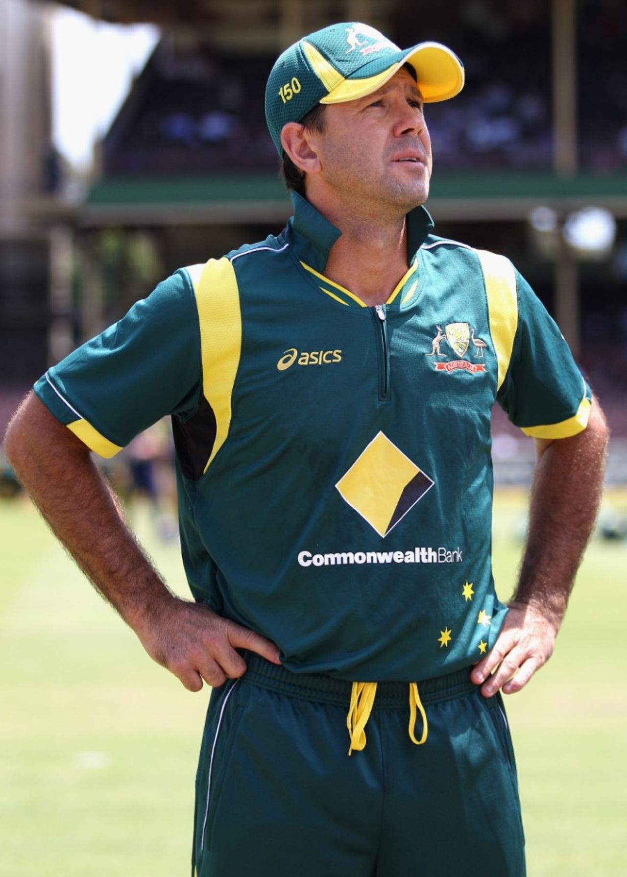 Ricky Ponting before the start of the match, Australia v Sri Lanka, CB Series, Sydney, February 17, 2012
