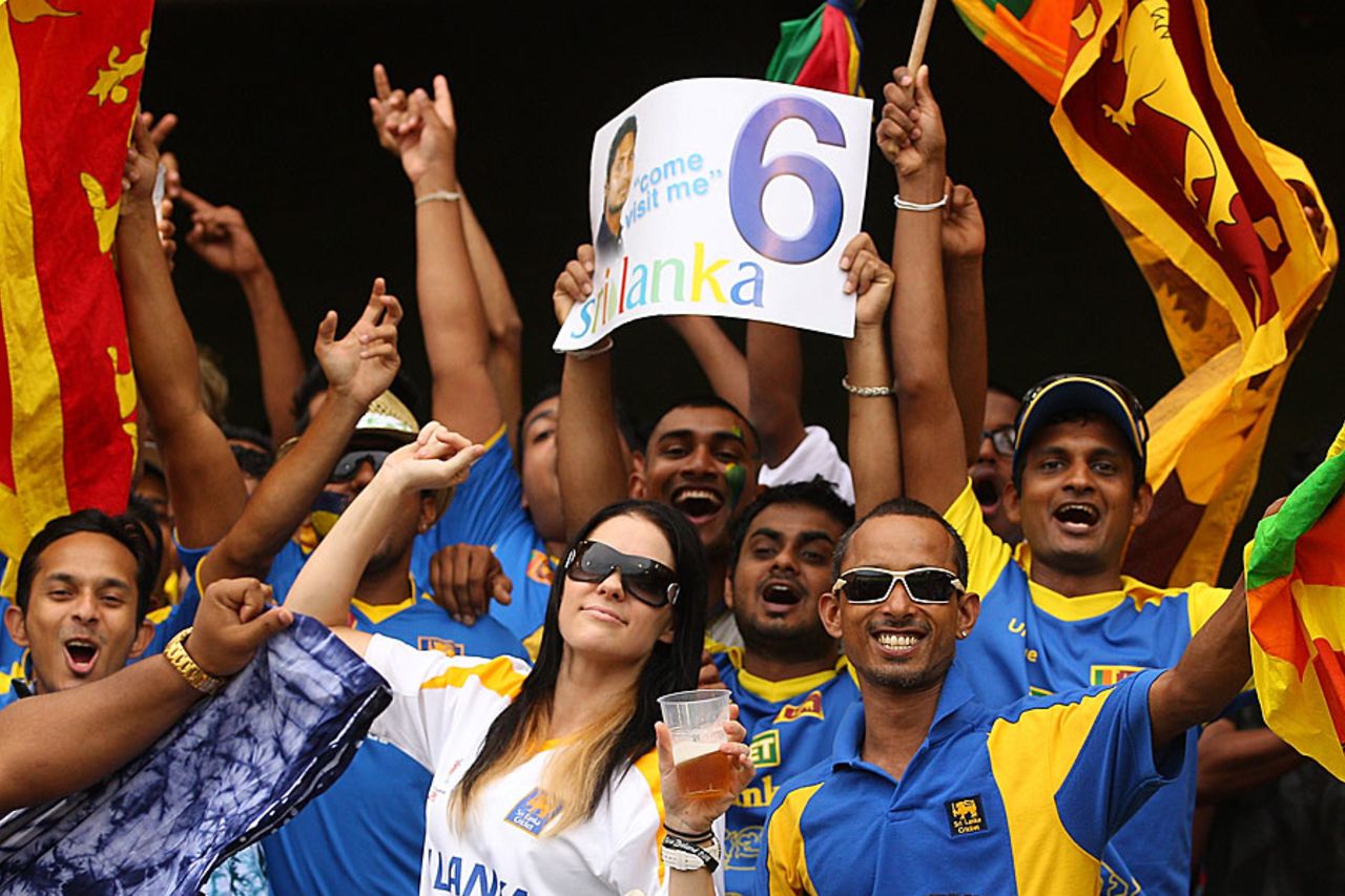 Sri Lanka had plenty of support at the Gabba, India v Sri Lanka, CB Series, Brisbane, February 21, 2012
