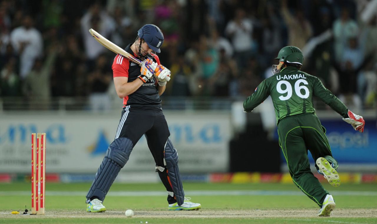 Craig Kieswetter fell for 14 from 18 balls, Pakistan v England, 1st T20, Dubai, February, 23, 2012