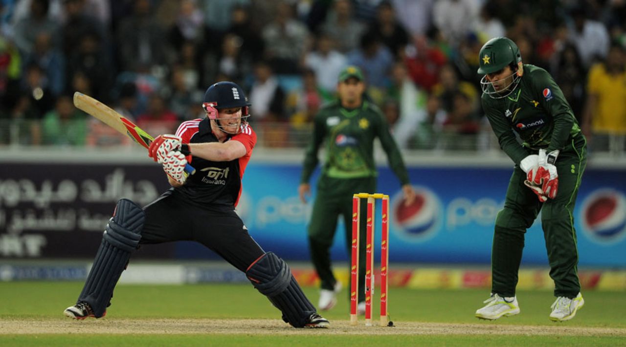 Eoin Morgan's lean run continued with 14, Pakistan v England, 1st T20, Dubai, February, 23, 2012