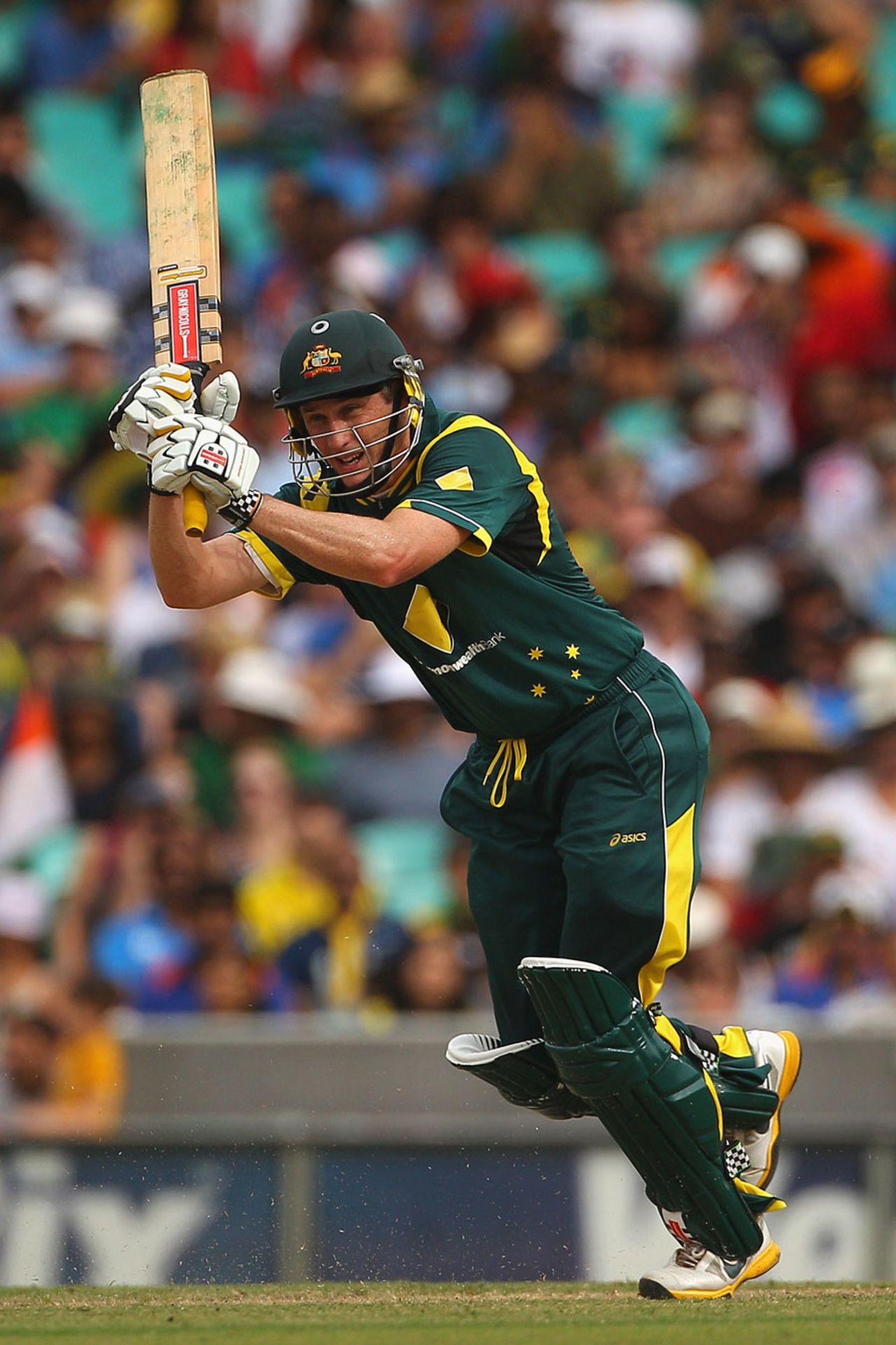David Hussey steadied Australia with 54, Australia v India, CB Series, Sydney, February 26, 2012