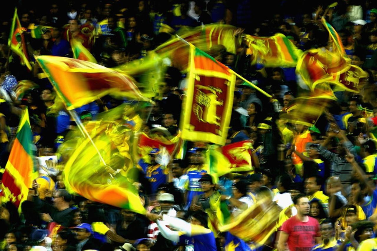 Sri Lanka were cheered on by a colourful and vocal contingent, Australia v Sri Lanka, CB series, Melbourne, March 2, 2012