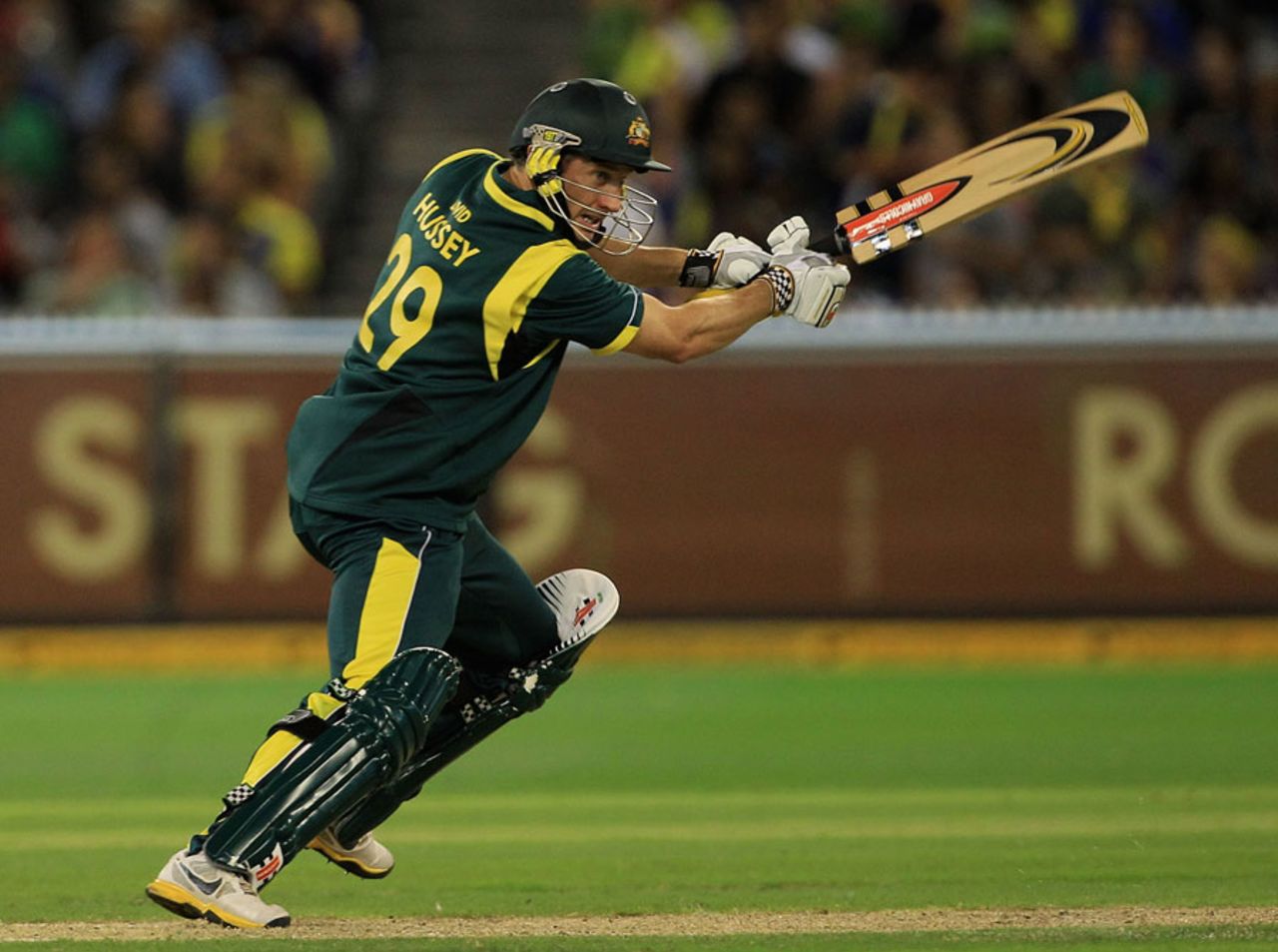 David Hussey scored a run-a-ball 74, Australia v Sri Lanka, CB series, Melbourne, March 2, 2012