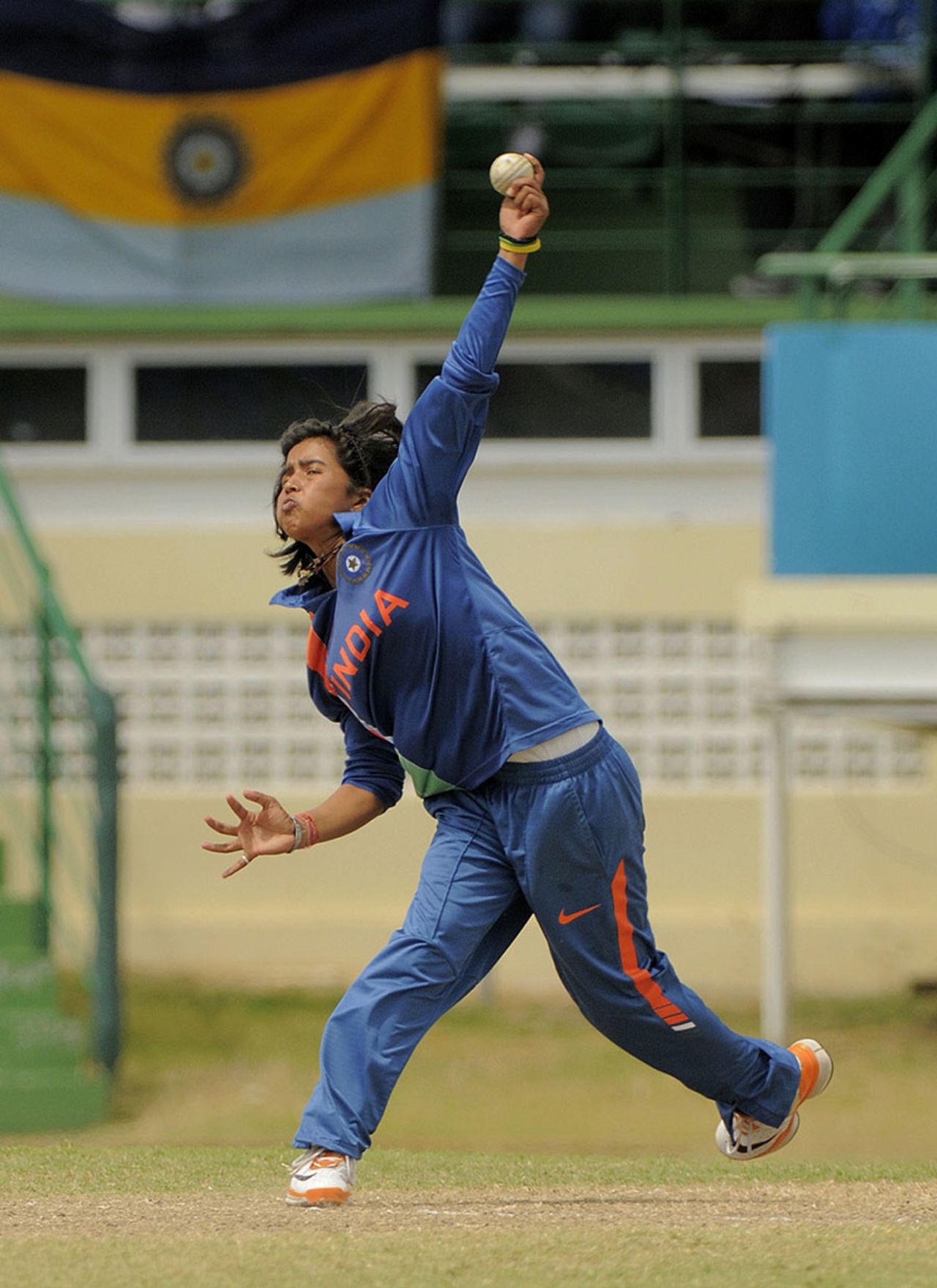 Ekta Bisht claimed a three-for, West Indies Women v India Women, 1st ODI, Basseterre, St Kitts, February 29, 2012