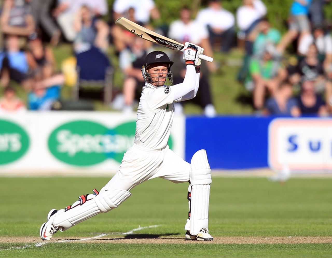 Kruger van Wyk scored a steady 36, New Zealand v South Africa, 1st Test, Dunedin, 2nd day, March 8, 2012