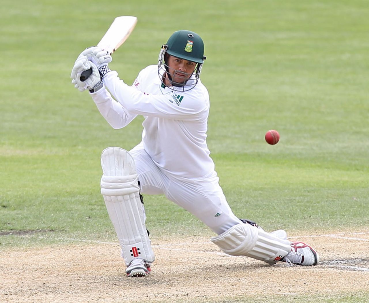 Jacques Rudolph leans into a drive, New Zealand v South Africa, 1st Test, Dunedin, 4th day, March 10, 2012