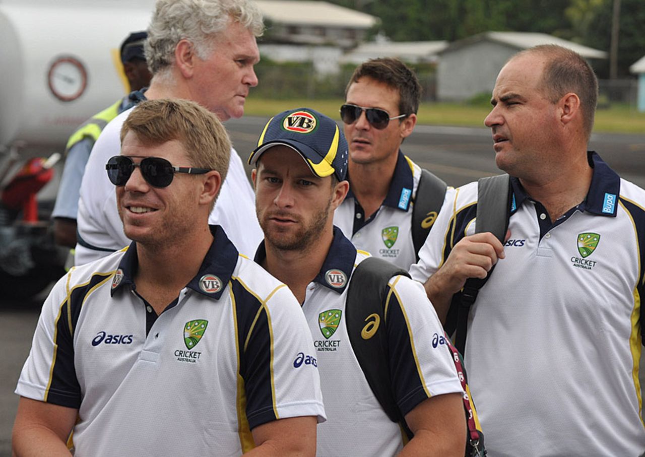 Australia's one-day squad arrives in the West Indies, St Vincent, March 10, 2011