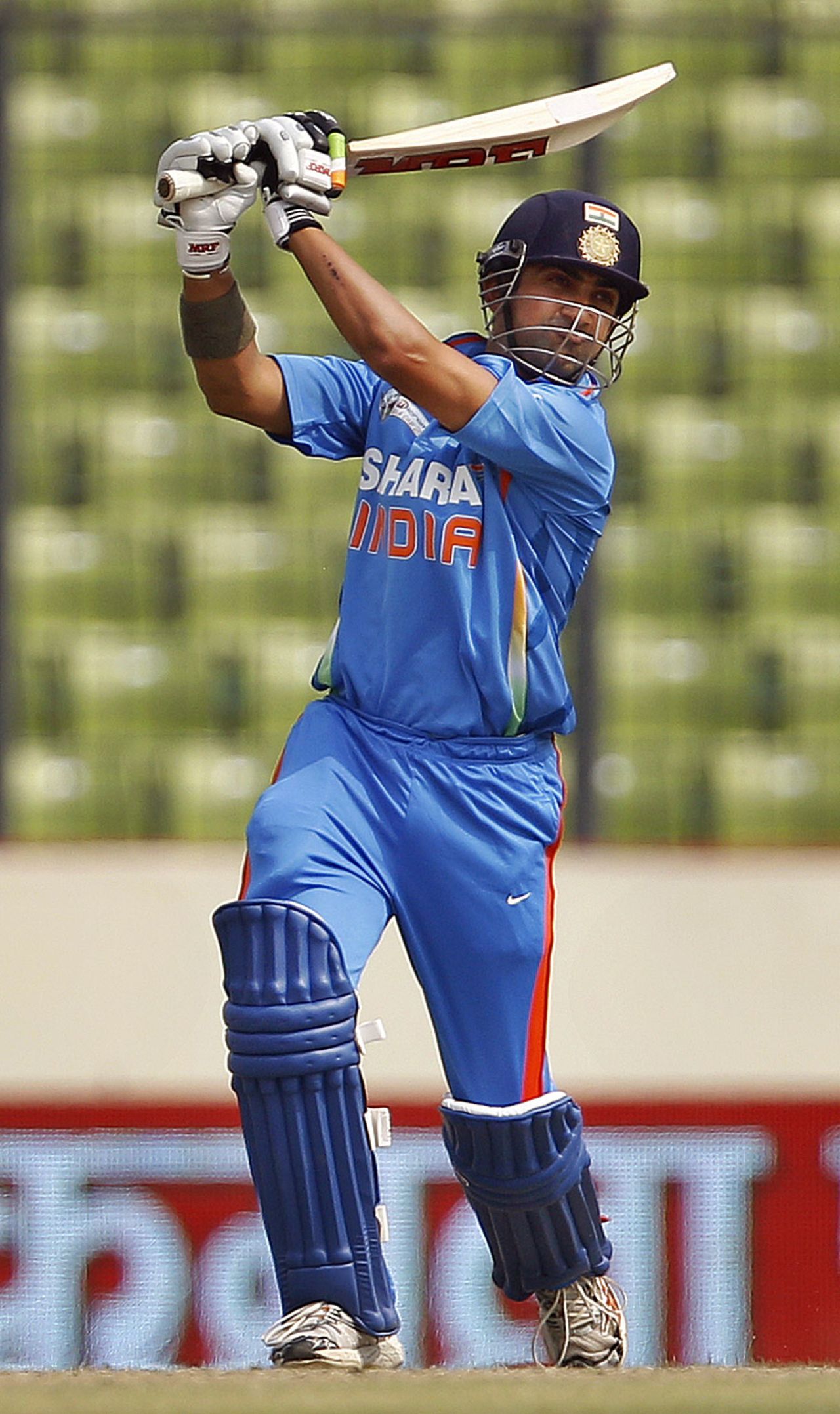 Gautam Gambhir sends one through the covers, India v Sri Lanka, Asia Cup, Mirpur, March 13, 2012