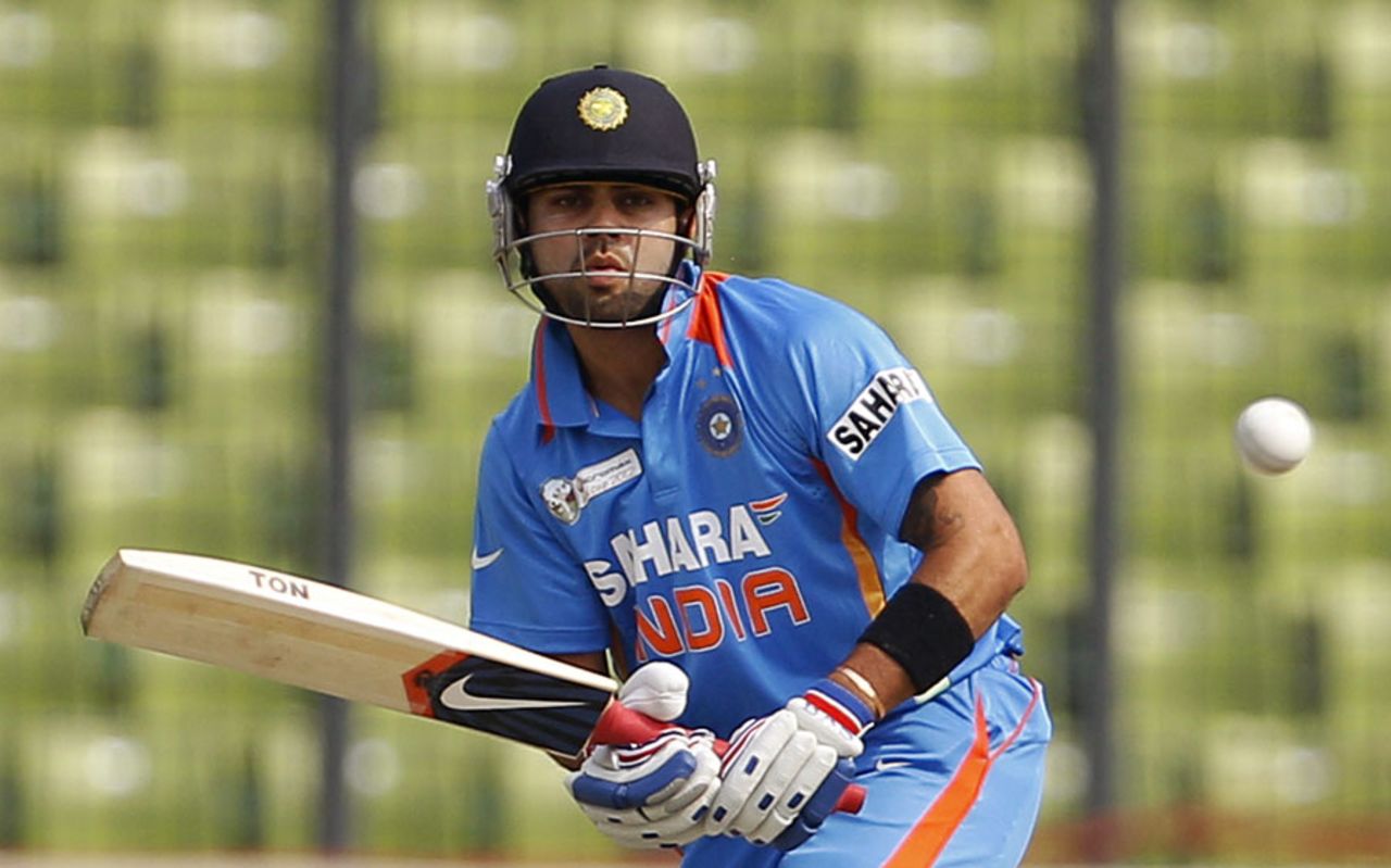 Virat Kohli was involved in a double-century stand, India v Sri Lanka, Asia Cup, Mirpur, March 13, 2012
