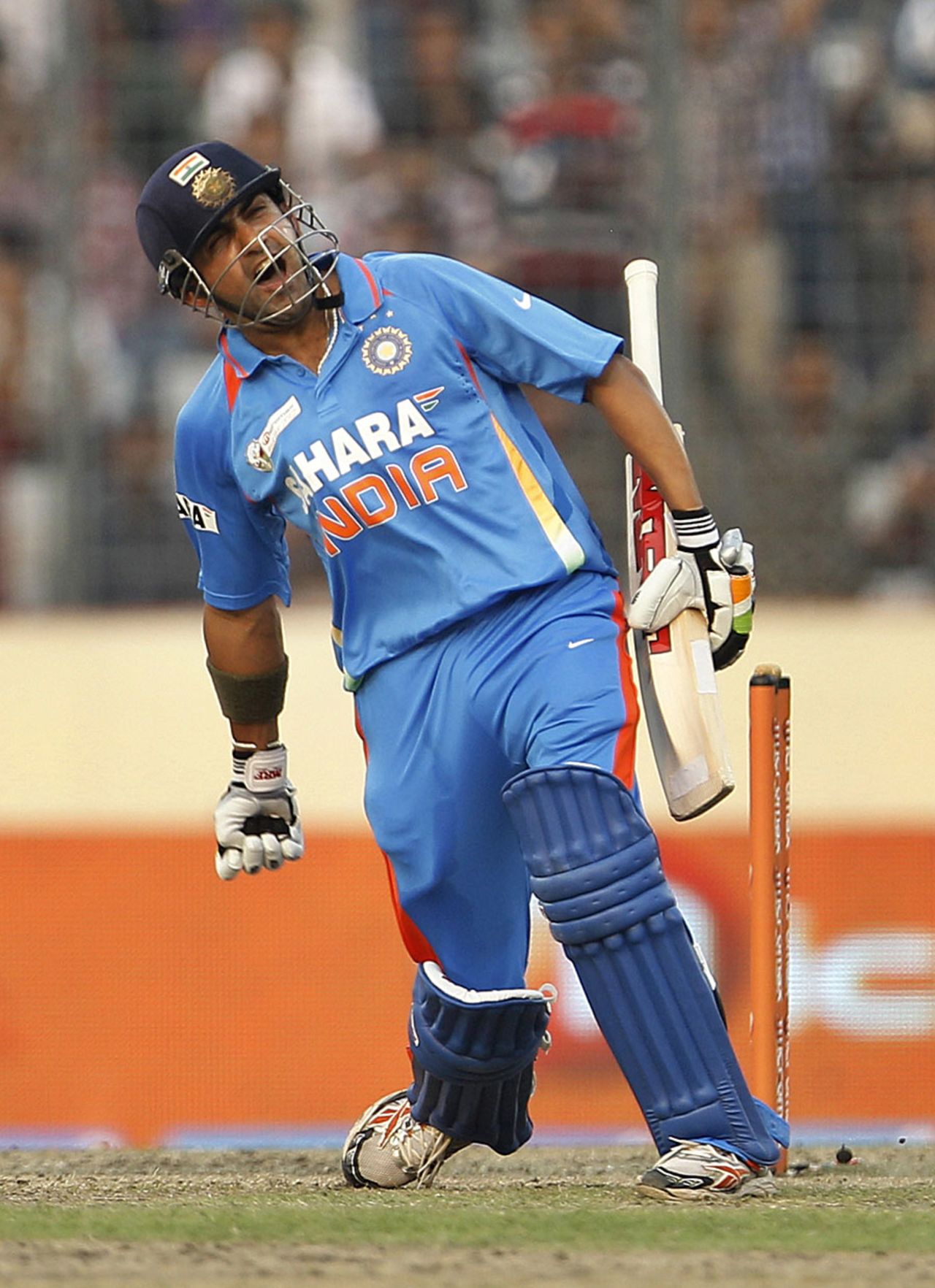Gautam Gambhir is pumped up after his hundred, India v Sri Lanka, Asia Cup, Mirpur, March 13, 2012