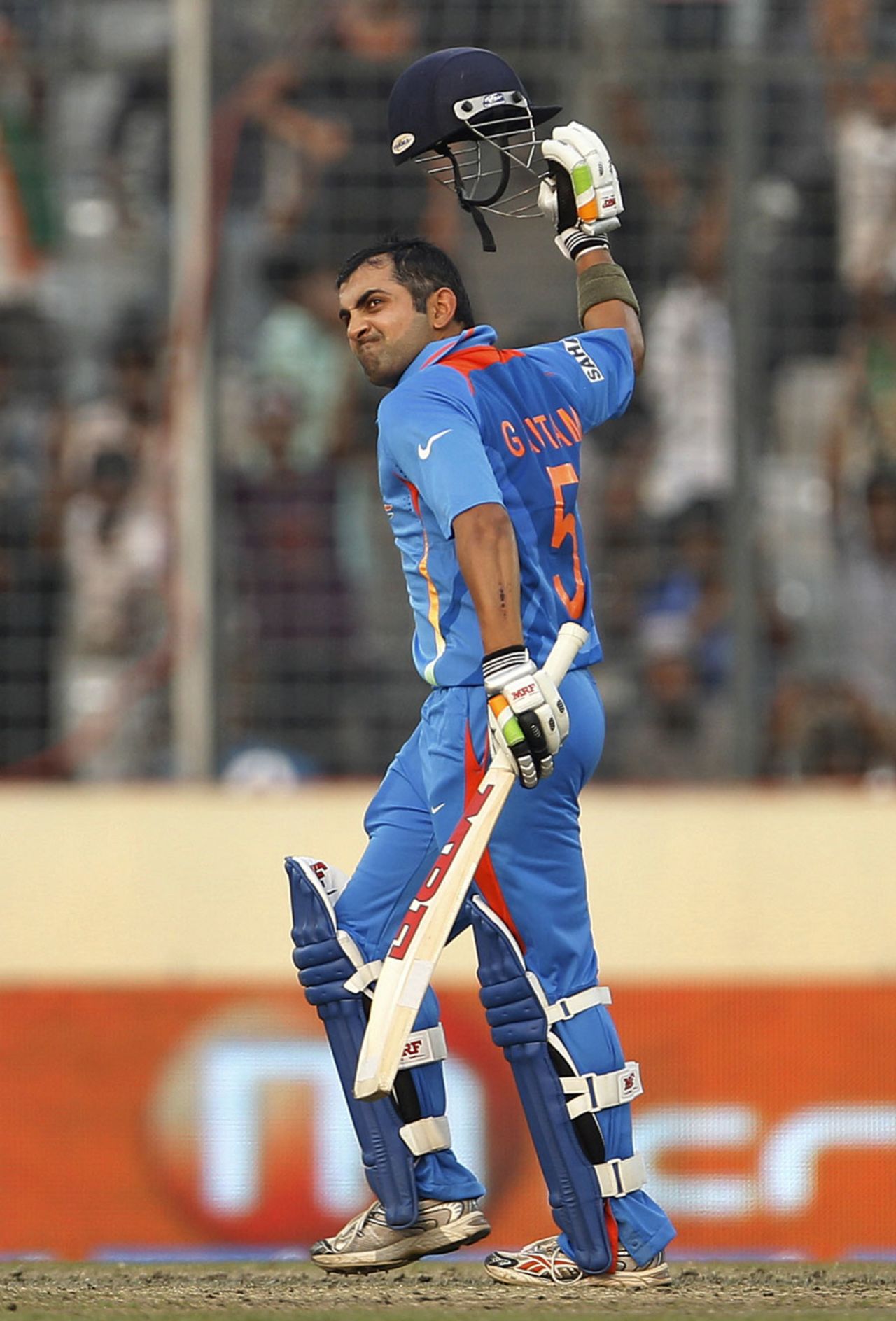 Gautam Gambhir set India up with 100 off 118, India v Sri Lanka, Asia Cup, Mirpur, March 13, 2012