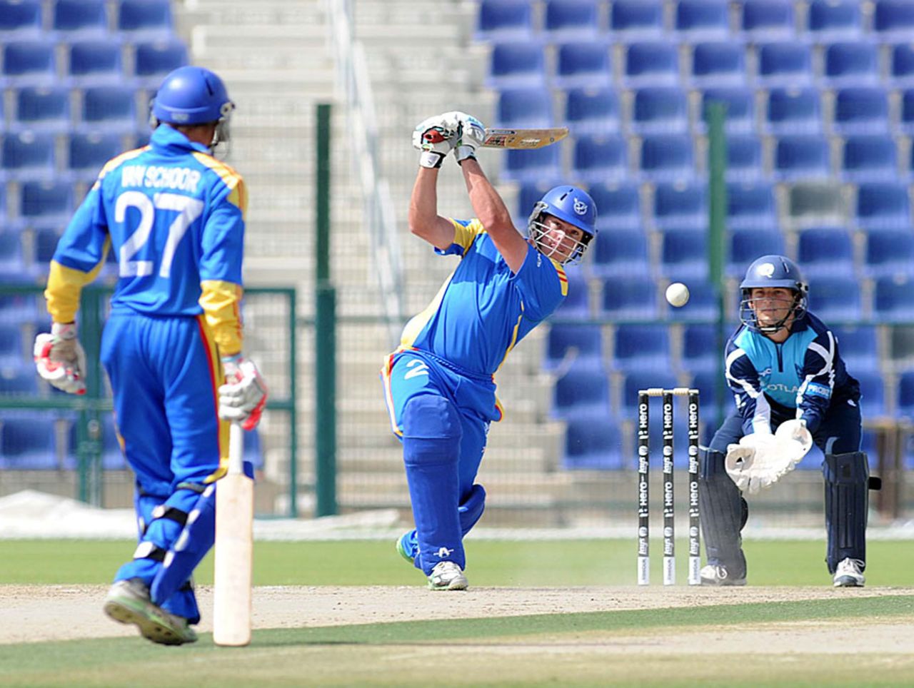 Louis van der Westhuizen hit 106 off 54 balls, Namibia v Scotland, ICC World Twenty20 Qualifier, Abu Dhabi, March 14, 2012