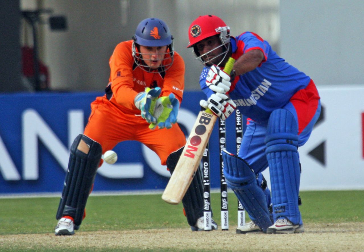 Mohammad Shahzad guided Afghanistan towards victory with 54, Afghanistan v Netherlands, ICC World Twenty20 Qualifiers, Dubai, March 14, 2012