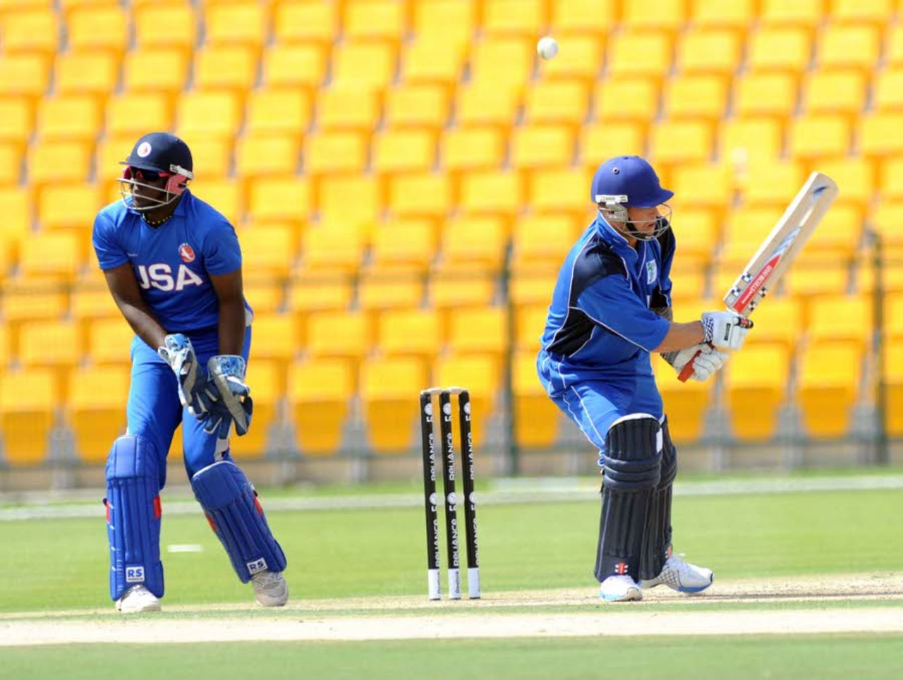 Gareth Berg, playing for Italy, in action against USA, Italy v USA, ICC World Twenty20 Qualifiers, Dubai, March 14, 2012