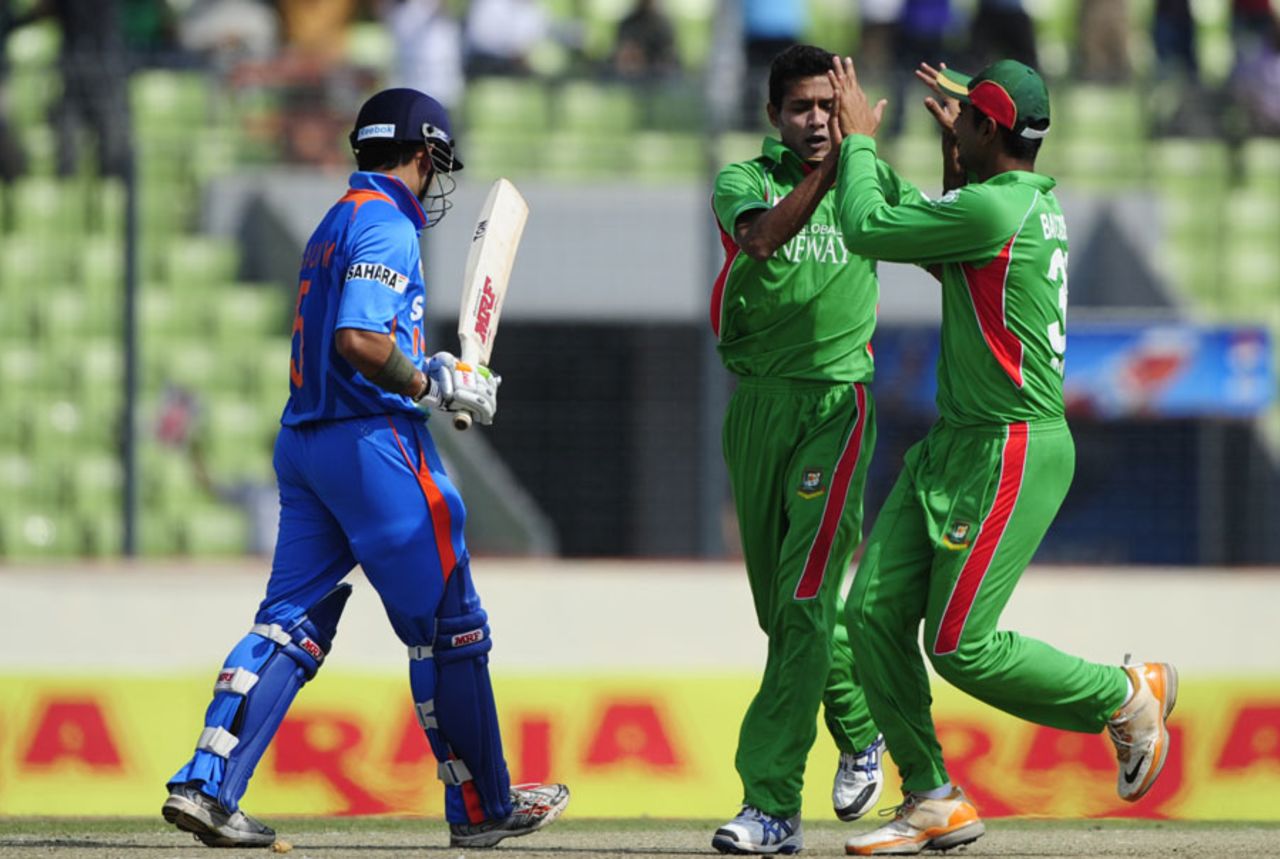 Shafiul Islam bowled Gautam Gambhir cheaply, Bangladesh v India, Asia Cup, Mirpur, March 16, 2012