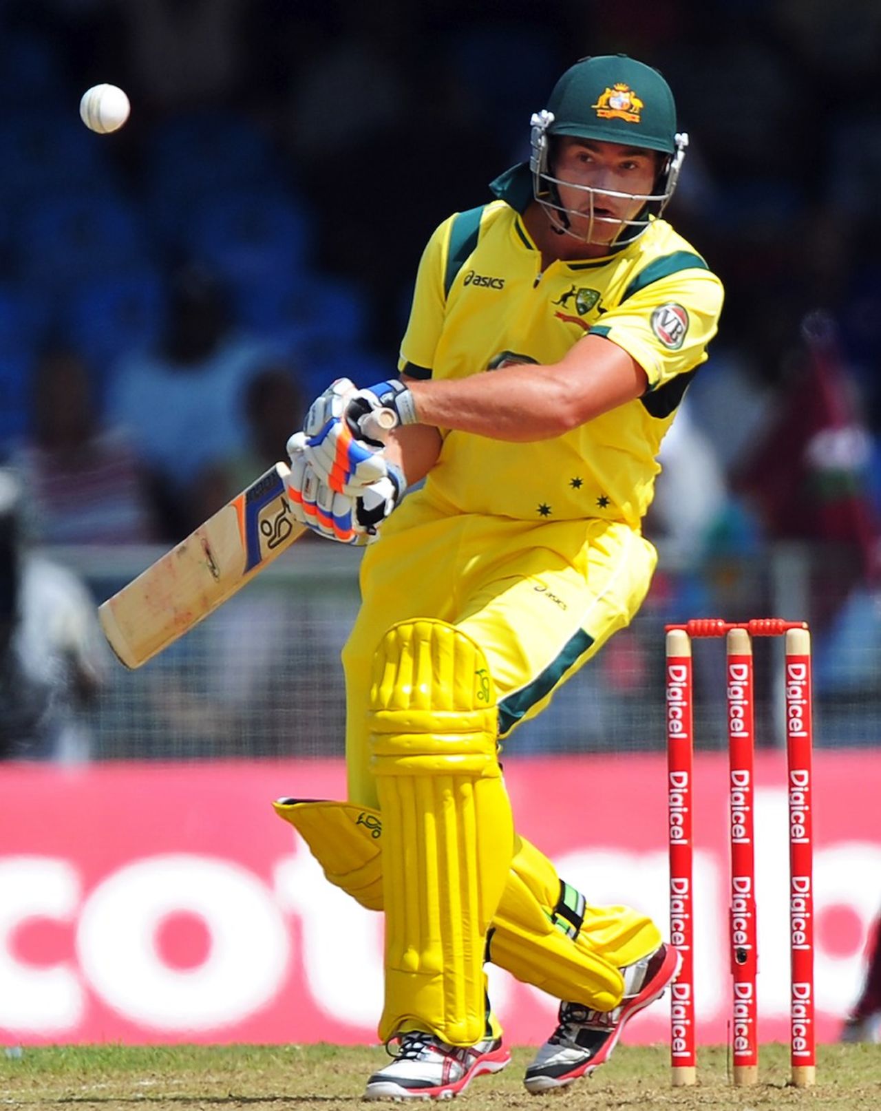 Peter Forrest lets a short one go, West Indies v Australia, 1st ODI, St Vincent, March 16, 2012