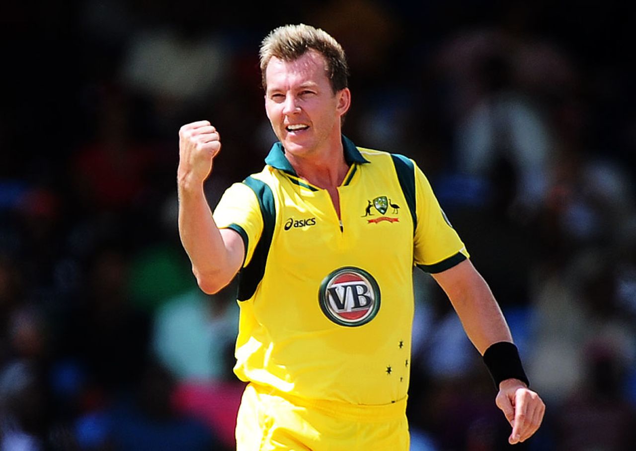 Brett Lee removed Kieran Powell with a short delivery, West Indies v Australia, 1st ODI, St Vincent, March 16, 2012