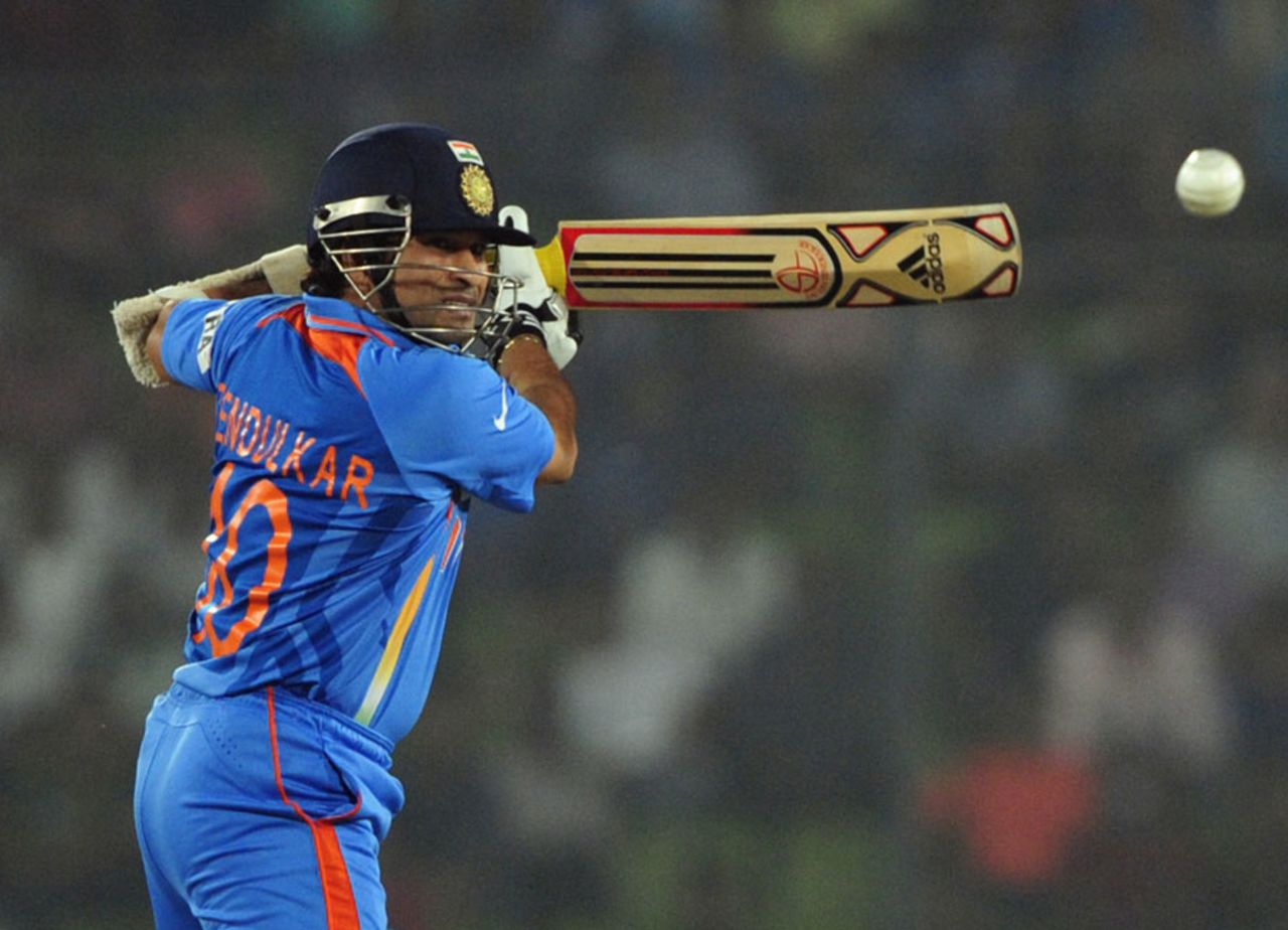 Sachin Tendulkar plays late on the off side, India v Pakistan, Asia Cup, Mirpur, March 18, 2012