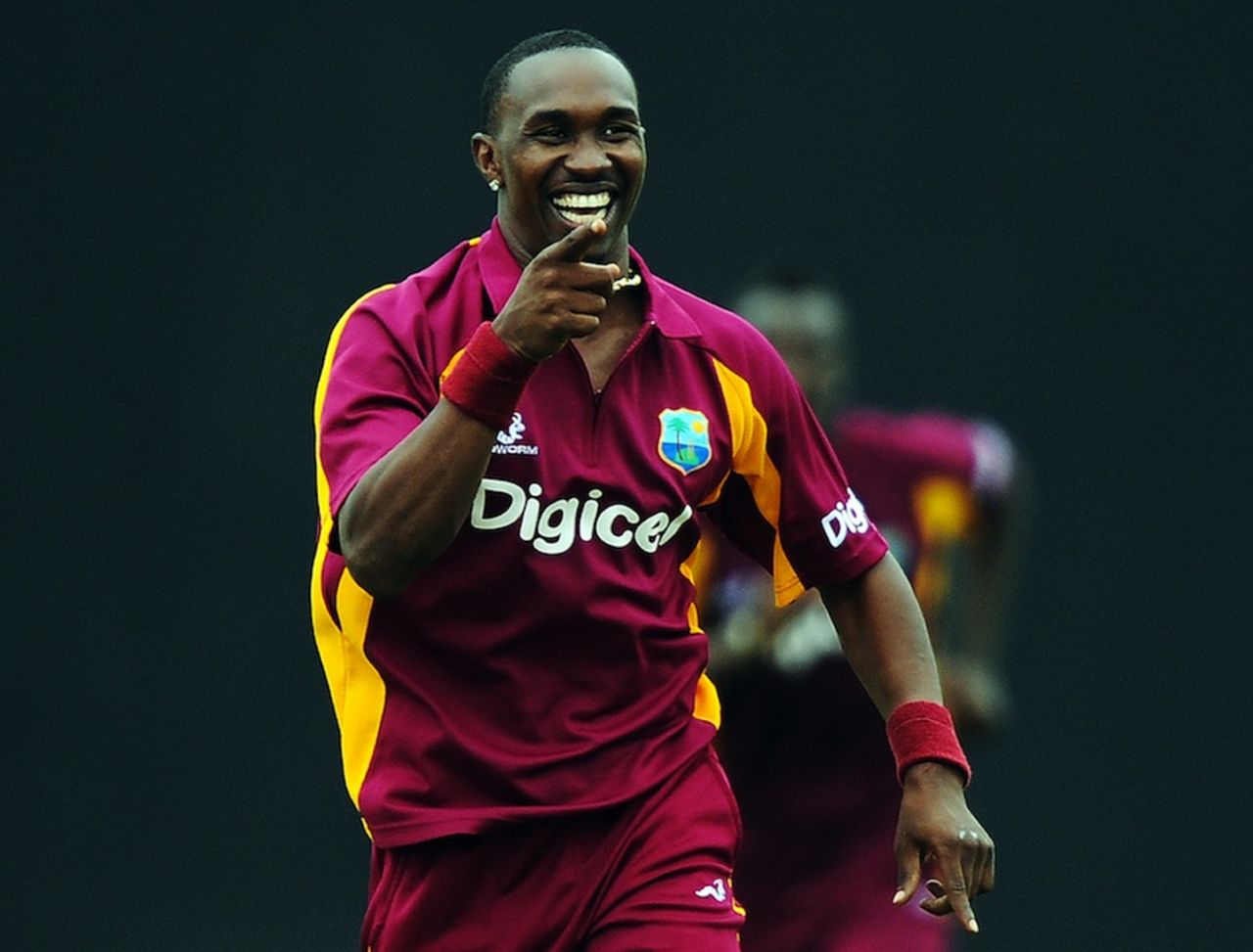 Dwayne Bravo dismissed George Bailey for 21, West Indies v Australia, 2nd ODI, St Vincent, March 18, 2012