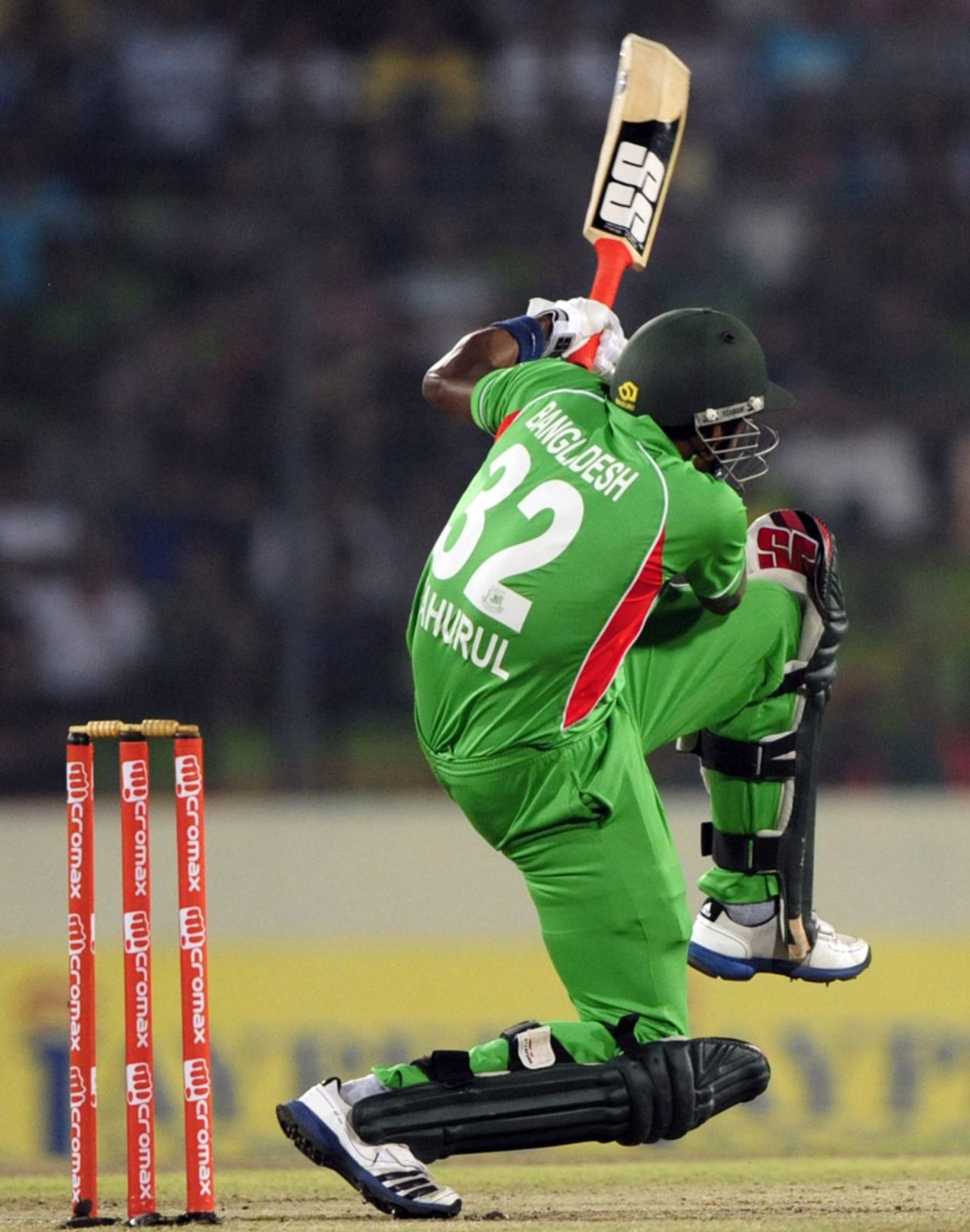 Jahurul Islam tries to evade a short ball, Bangladesh v Sri Lanka, Asia Cup, Mirpur, March 20, 2012