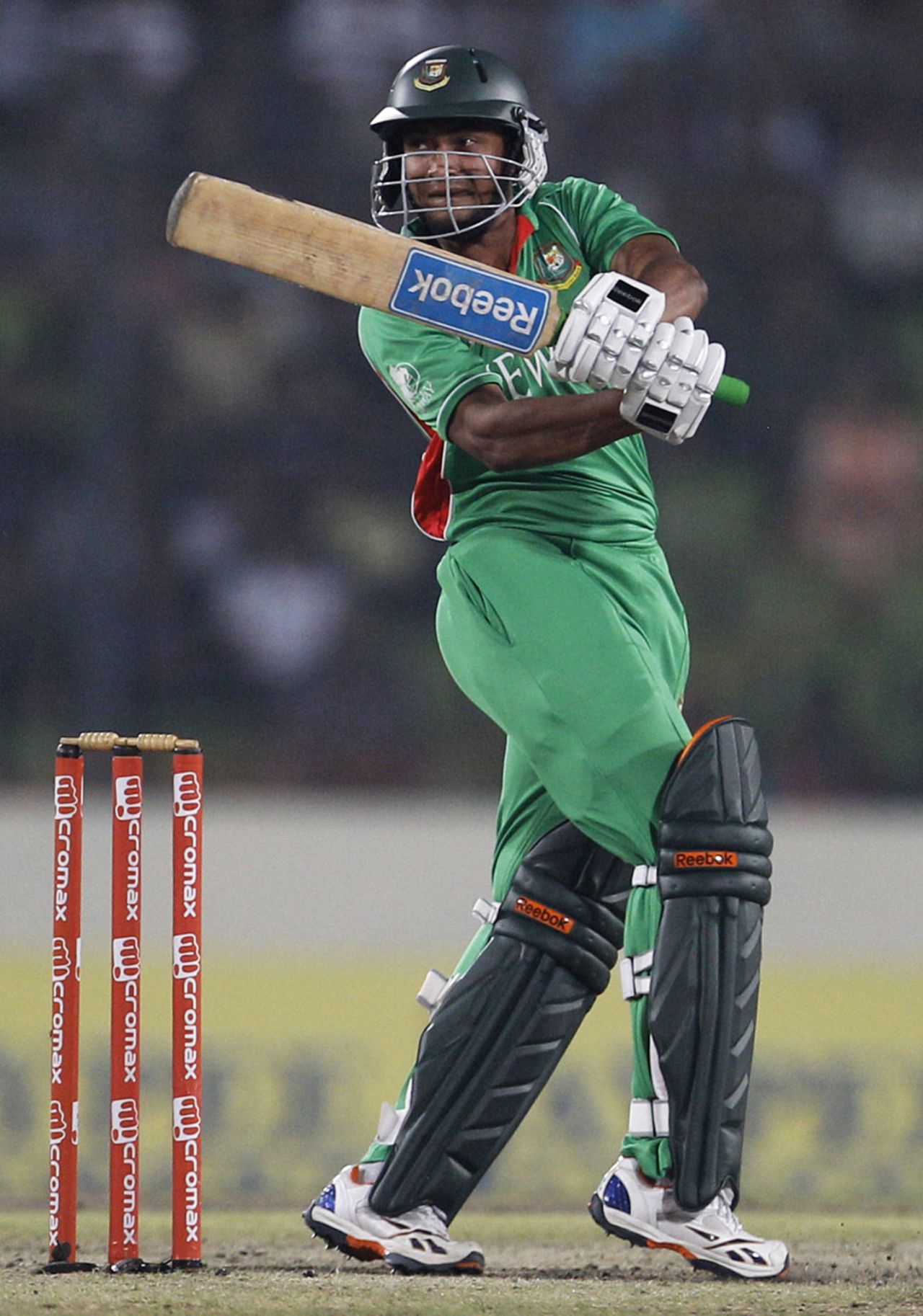 Shakib Al Hasan whips one away on the on side, Bangladesh v Sri Lanka, Asia Cup, Mirpur, March 20, 2012