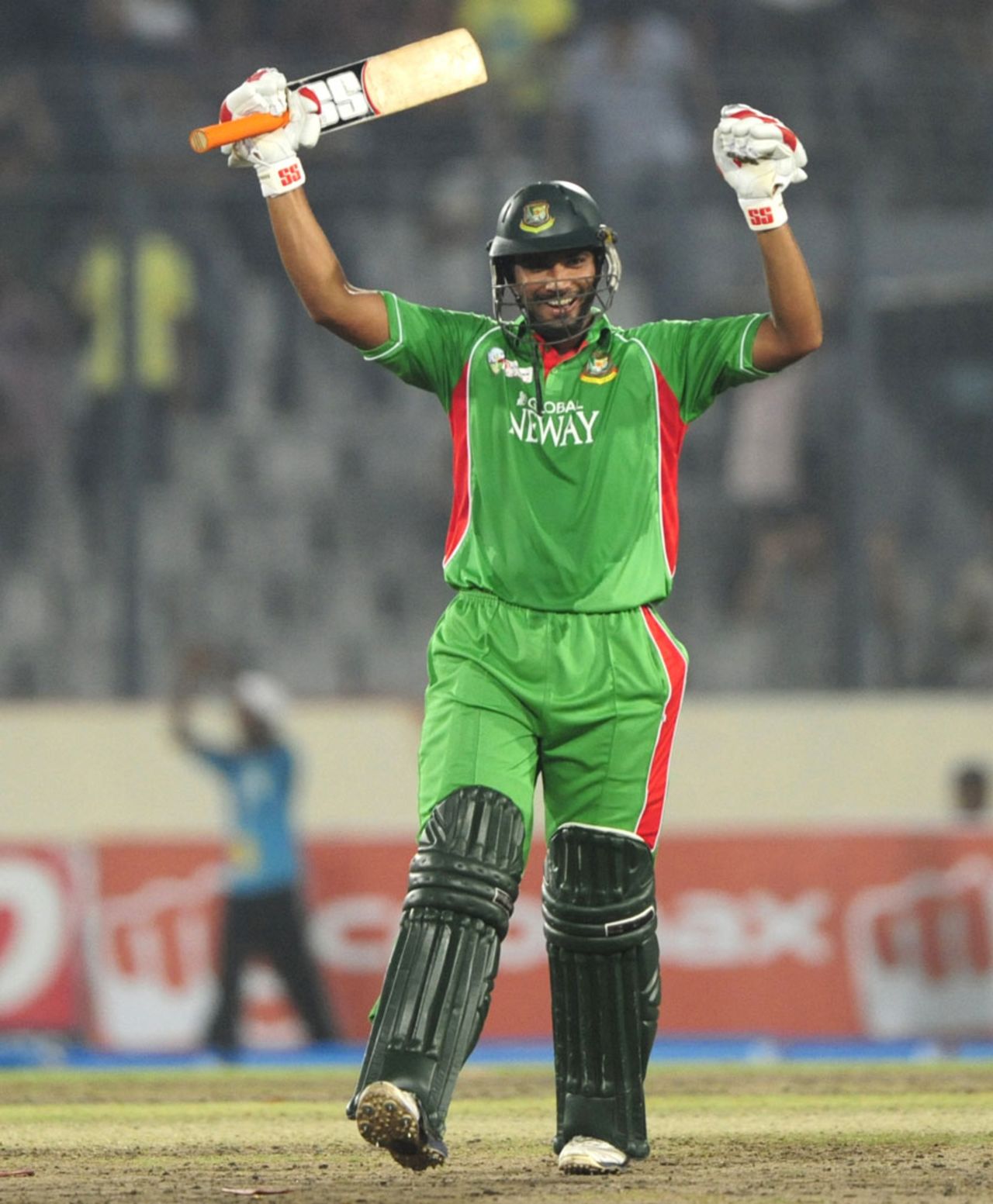 Mahmudullah celebrates Bangladesh's victory, Bangladesh v Sri Lanka, Asia Cup, Mirpur, March 20, 2012