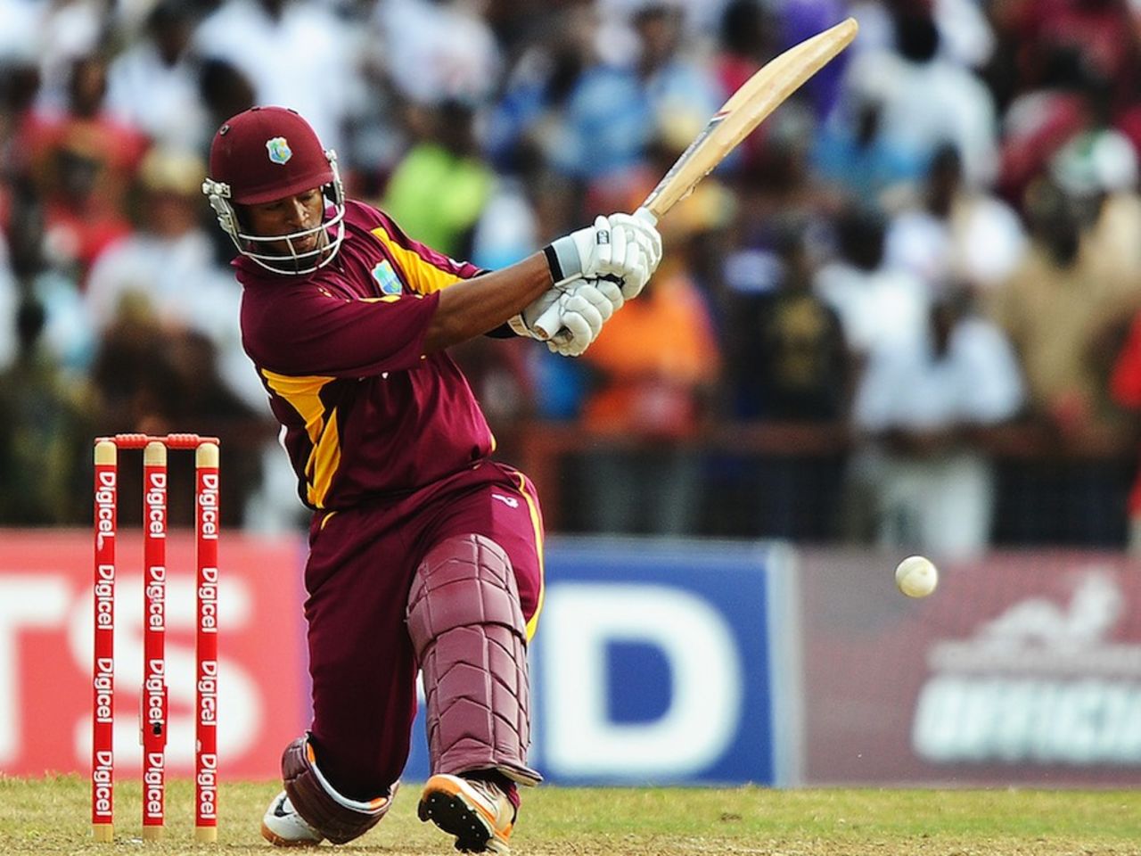 Carlton Baugh took 69 balls for his 33, West Indies v Australia, 3rd ODI, St Vincent, March 20, 2012