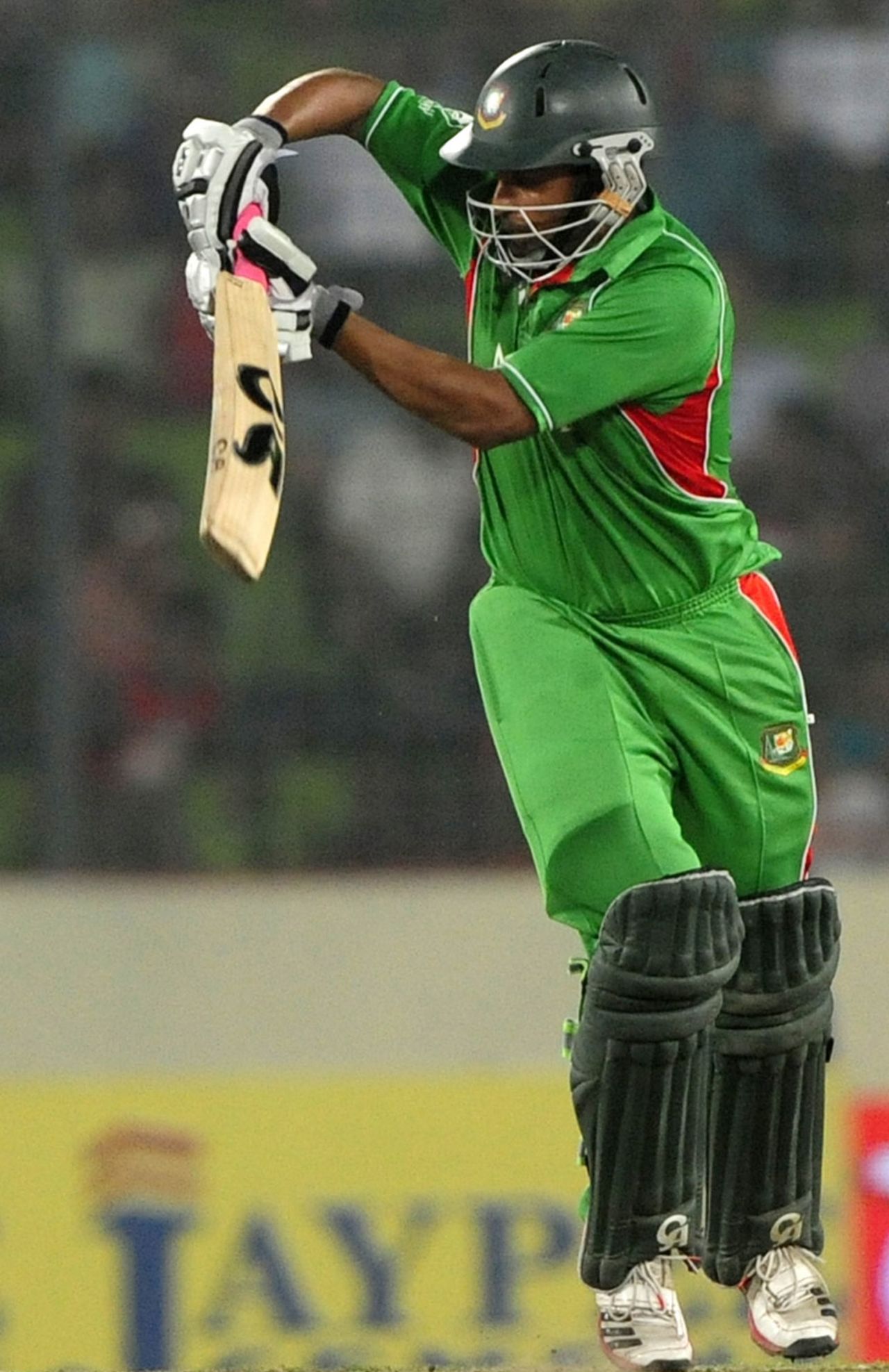 Tamim Iqbal works one on the leg side, Bangladesh v Pakistan, Asia Cup final, Mirpur, March 22, 2012