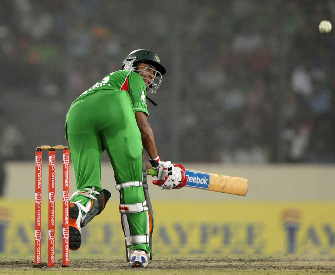 Shakib Al Hasan scoops one over short fine leg, Bangladesh v Pakistan, Asia Cup final, Mirpur, March 22, 2012