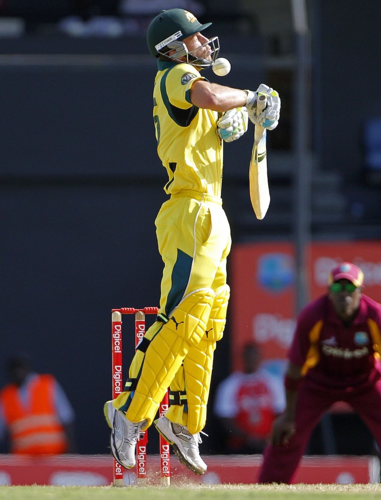 Matthew Wade smells leather, West Indies v Australia, 4th ODI, Gros Islet, March 23, 2012