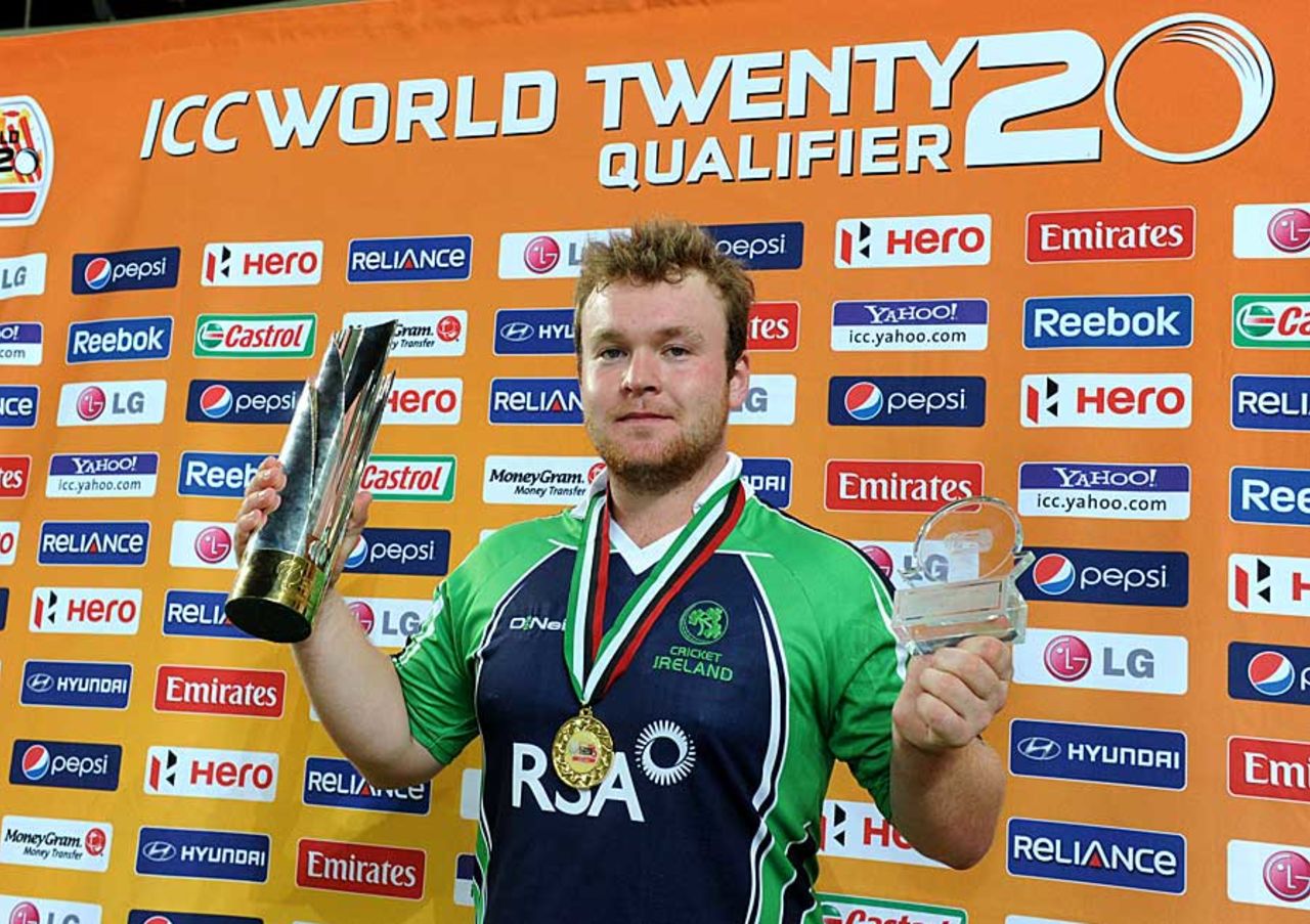Paul Stirling was Man of the Match for his quickfire 79, Afghanistan v Ireland, World Twenty20 Qualifier final, Dubai, March 24, 2012