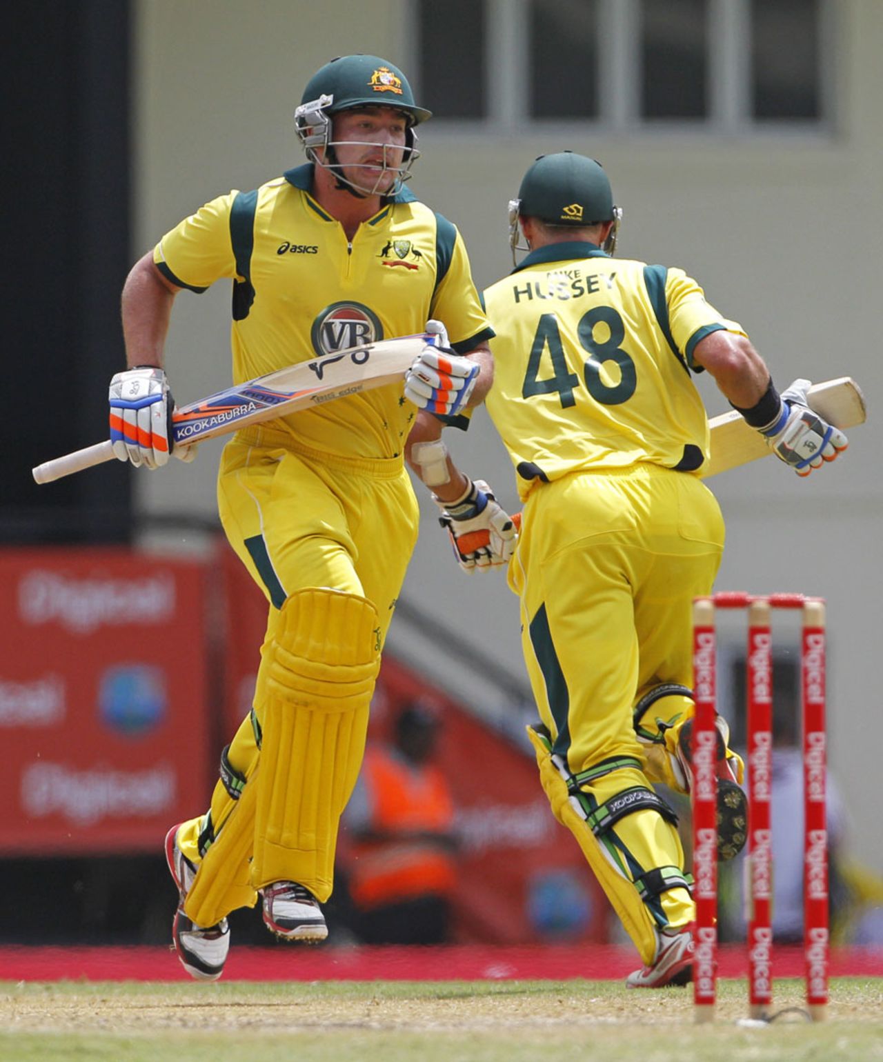 Peter Forrest completes a run that takes him to fifty, West Indies v Australia, 5th ODI, Gros Islet, March 25, 2012