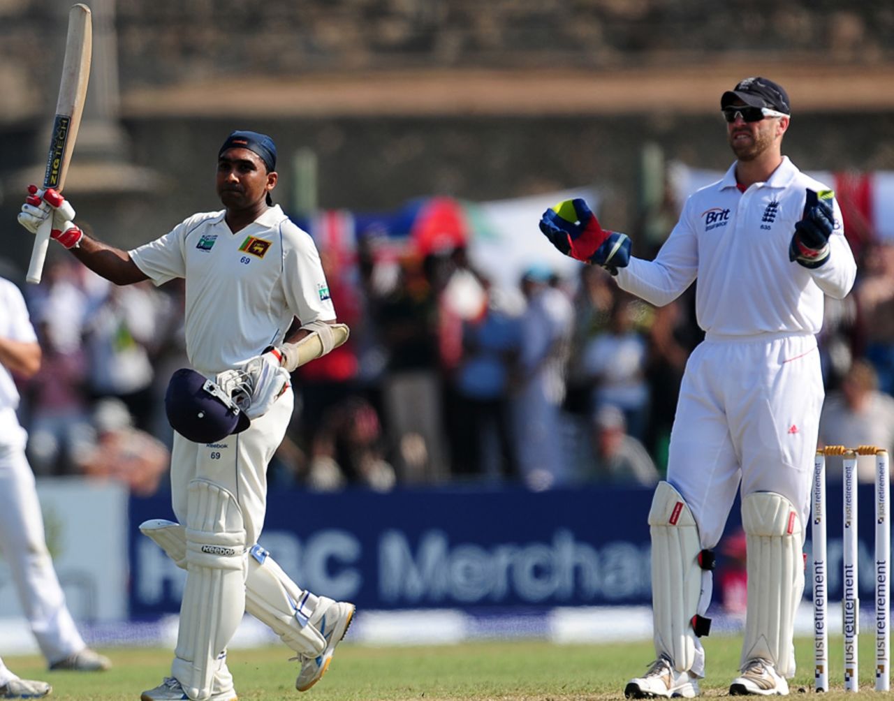 Mahela Jayawardene reaches his 30th Test hundred, Sri Lanka v England, 1st Test, Galle, 1st day, March 26, 2012