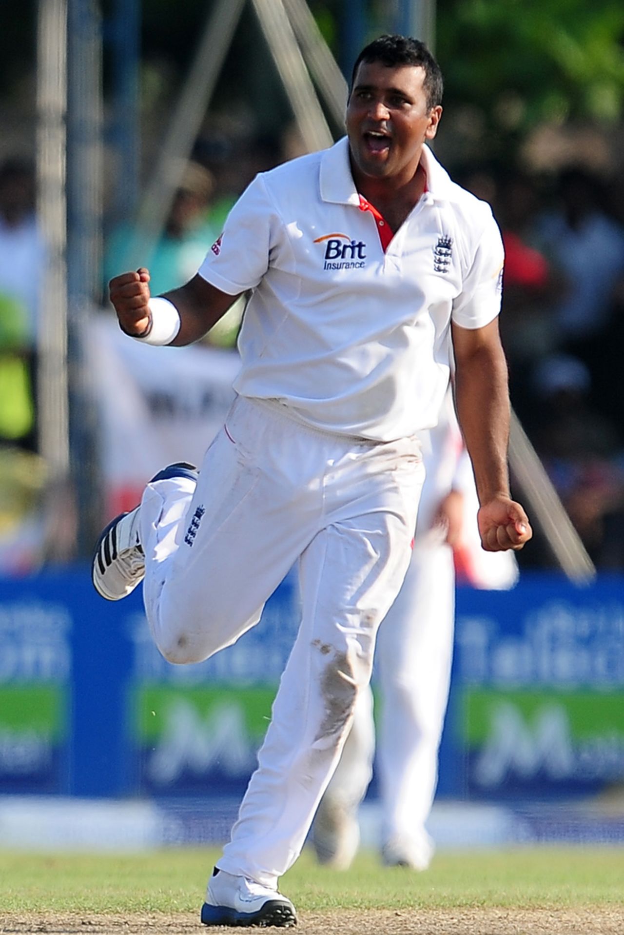 Samit Patel picked up two wickets on his first day in Test cricket, Sri Lanka v England, 1st Test, Galle, 1st day, March 26, 2012