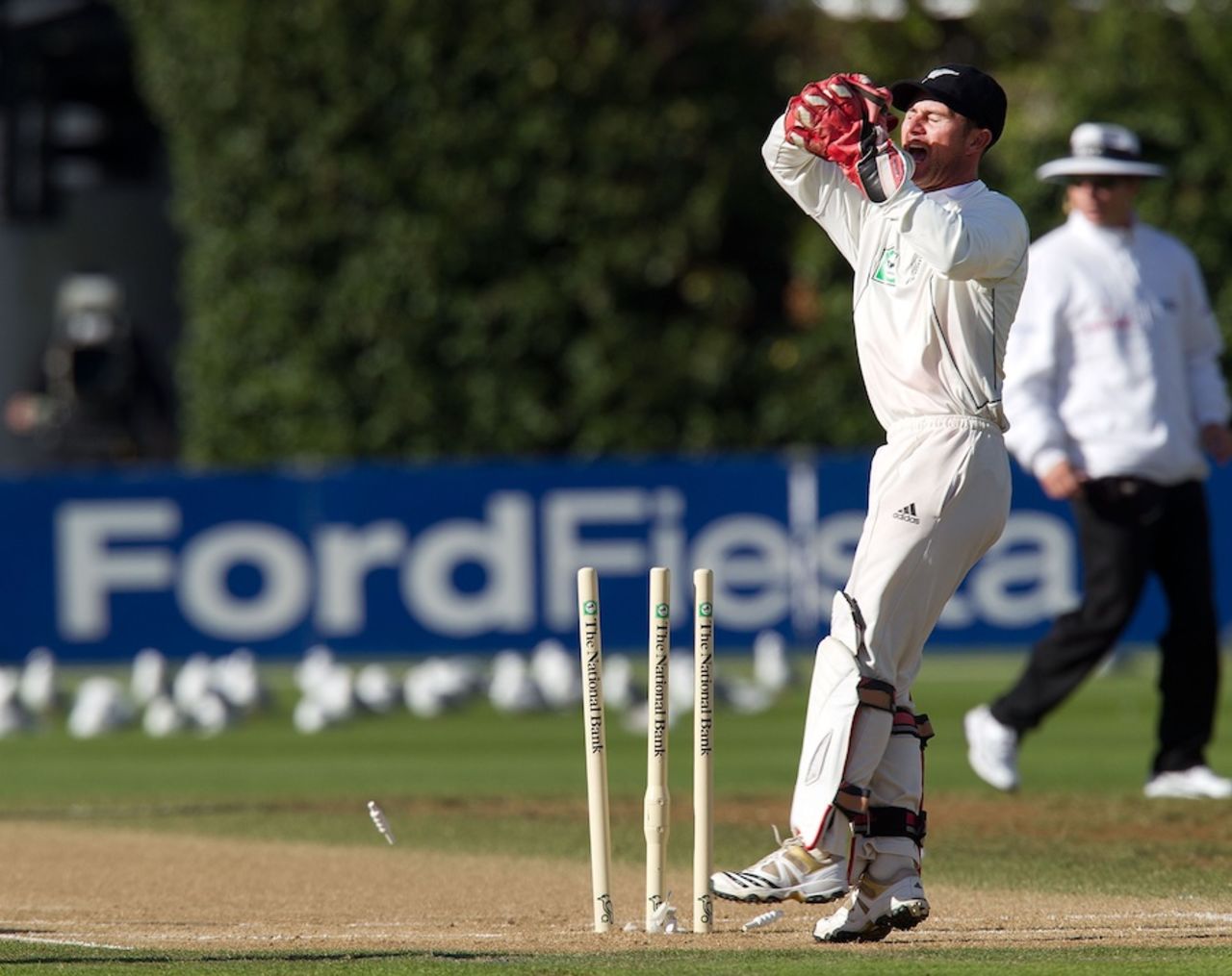 Kruger van Wyk runs out Alviro Petersen, New Zealand v South Africa, 3rd Test, Wellington, 5th day, March 27, 2012