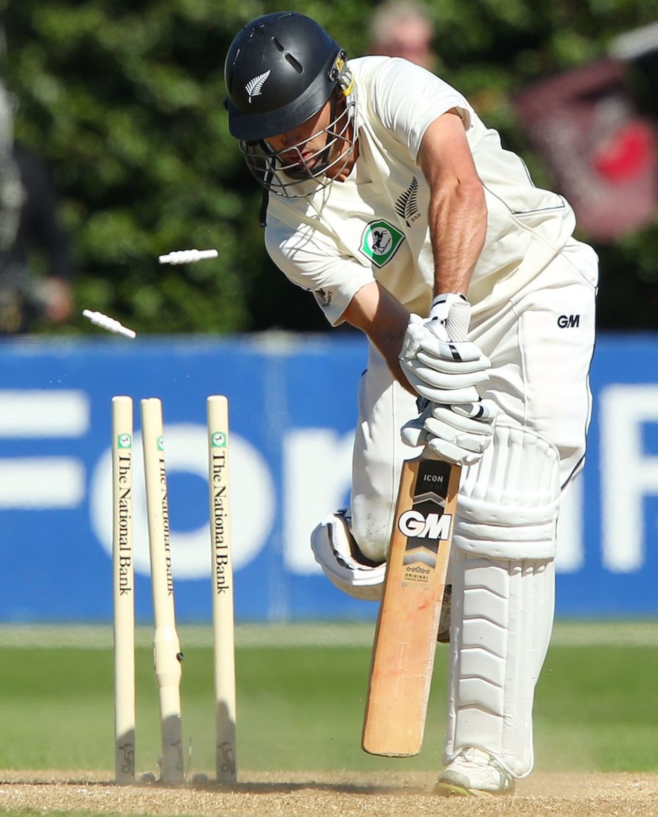 Dean Brownlie is bowled by a Morne Morkel yorker, New Zealand v South Africa, 3rd Test, Wellington, 5th day, March 27, 2012