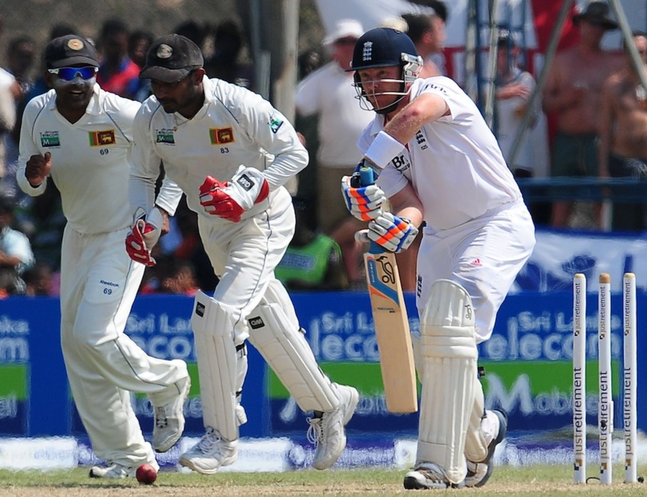 Ian Bell top scored with 52 before getting bowled by Rangana Herath, Sri Lanka v England, 1st Test, Galle, 2nd day, March 27, 2012