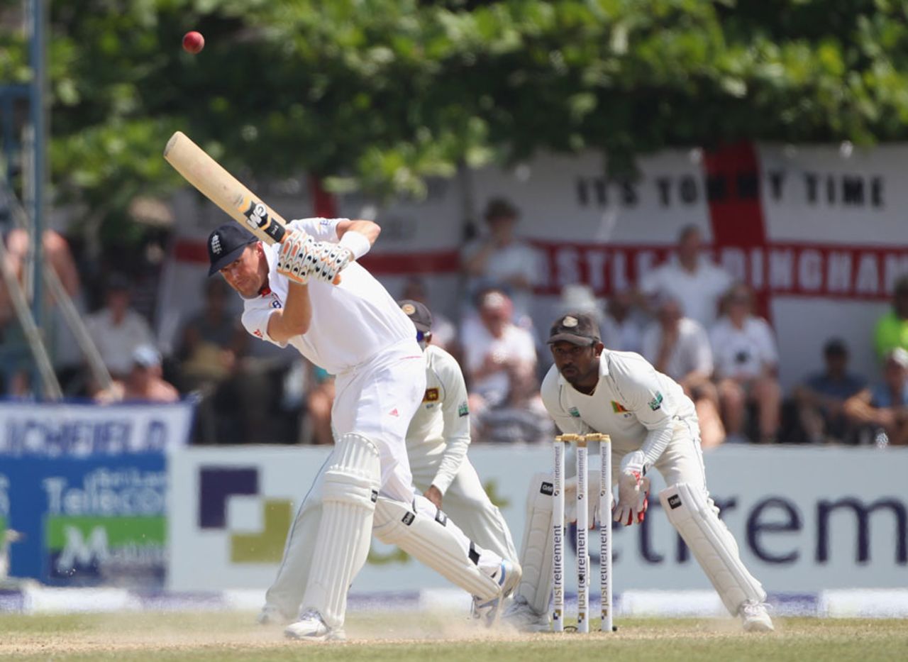 Graham Swann struck six fours in his 24 from 26 balls, Sri Lanka v England, 1st Test, Galle, 2nd day, March 27, 2012