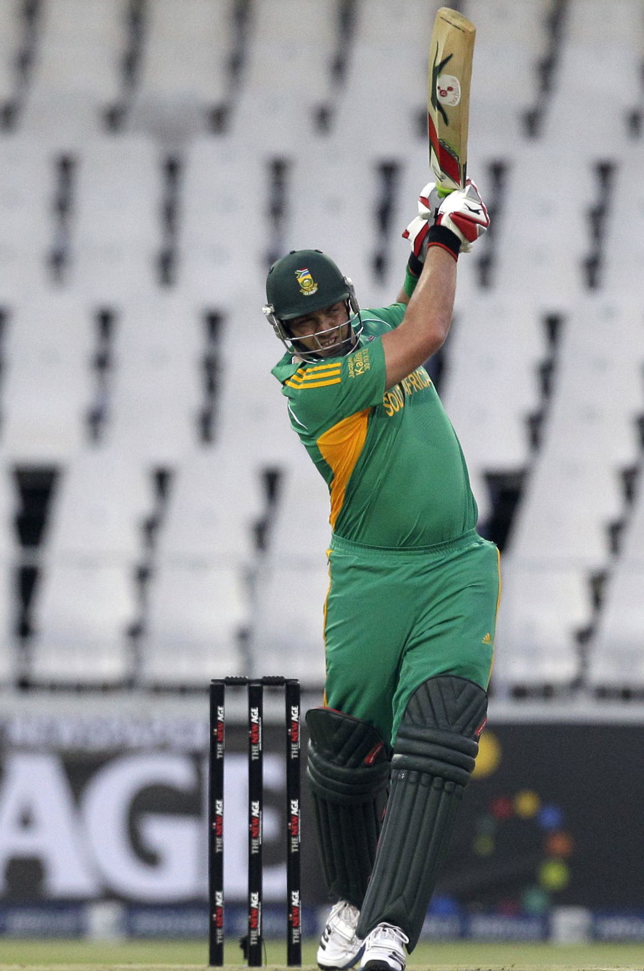 Jacques Kallis forces one past mid-on, South Africa v India, Only T20I, Johannesburg, March 30, 2012