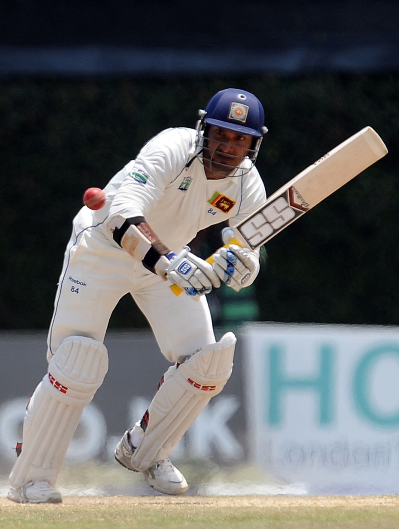 Kumar Sangakkara works one onto the on side, Sri Lanka v England, 2nd Test, Colombo, P Sara Oval, 4th day, April 6, 2012