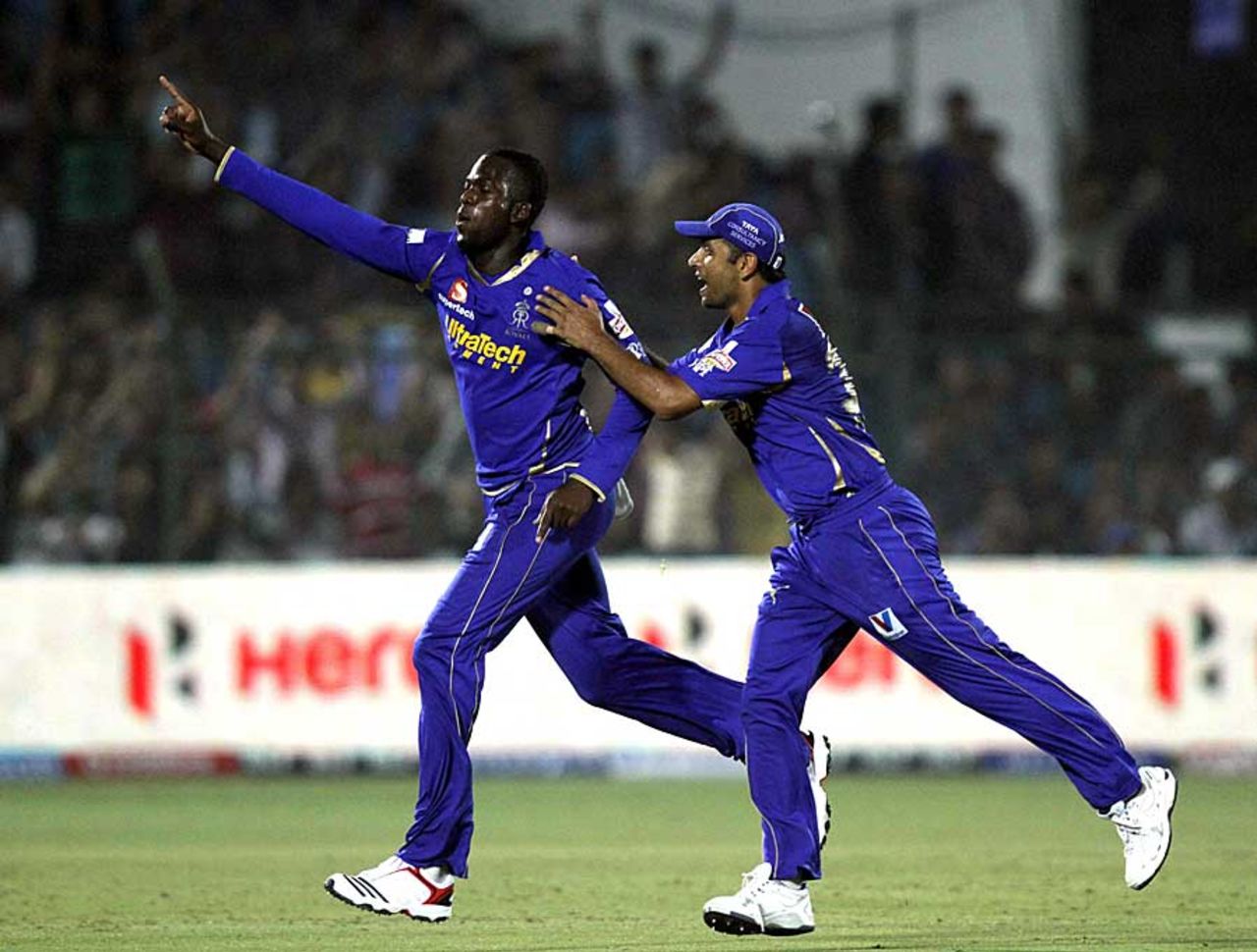 Kevon Cooper starred with the ball for Rajasthan Royals, Rajasthan Royals v Kings XI Punjab, IPL, Jaipur, April 6, 2012