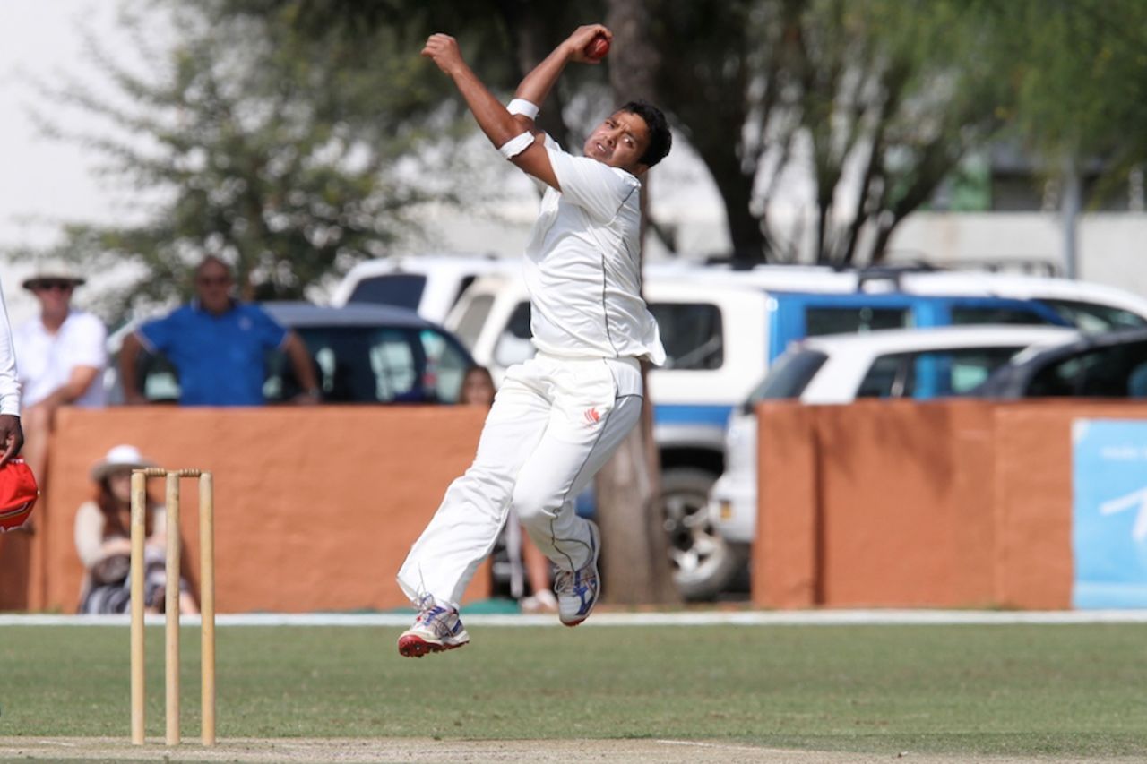 Spinner Junaid Siddiqui took three wickets for Canada, Namibia v Canada, Intercontinental Cup, Windhoek, 3rd day, April 7, 2012