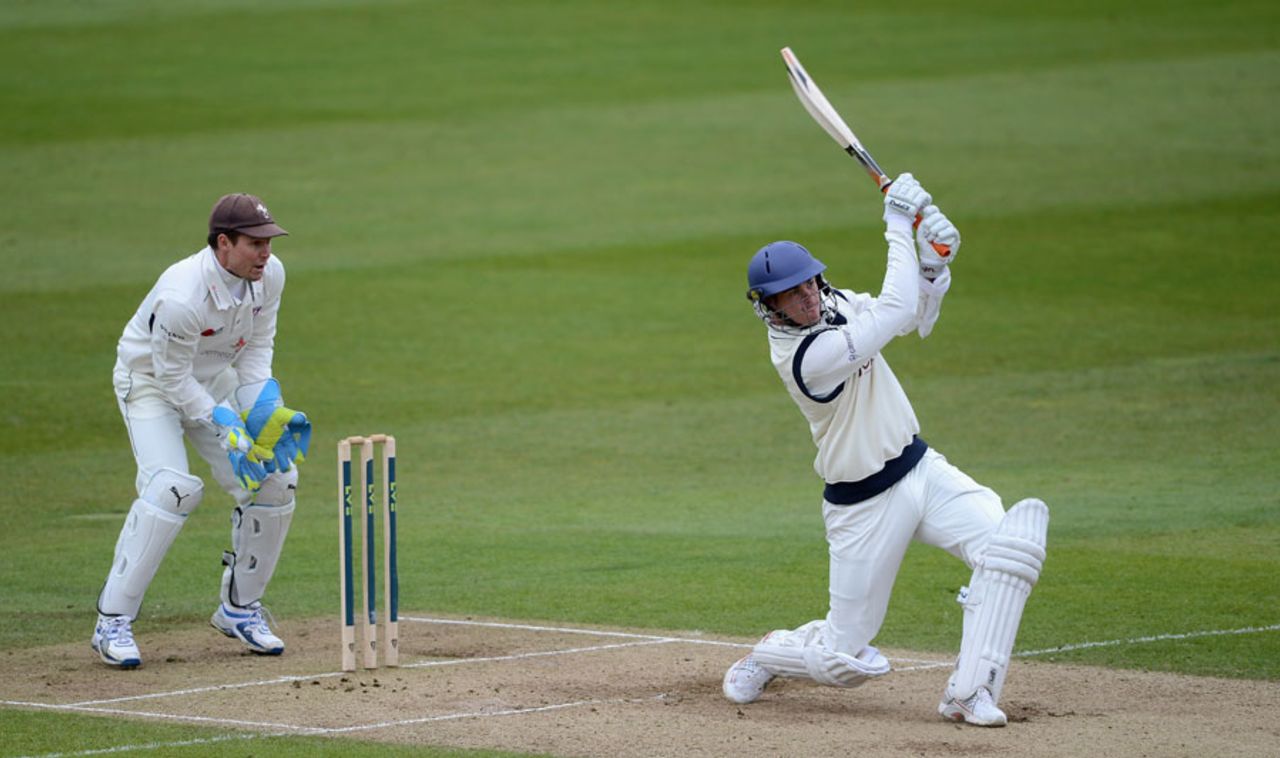 Ian Wardlaw hits out in Yorkshire's second innings, Yorkshire v Kent, Headingley, 4th Day, April, 8, 2012