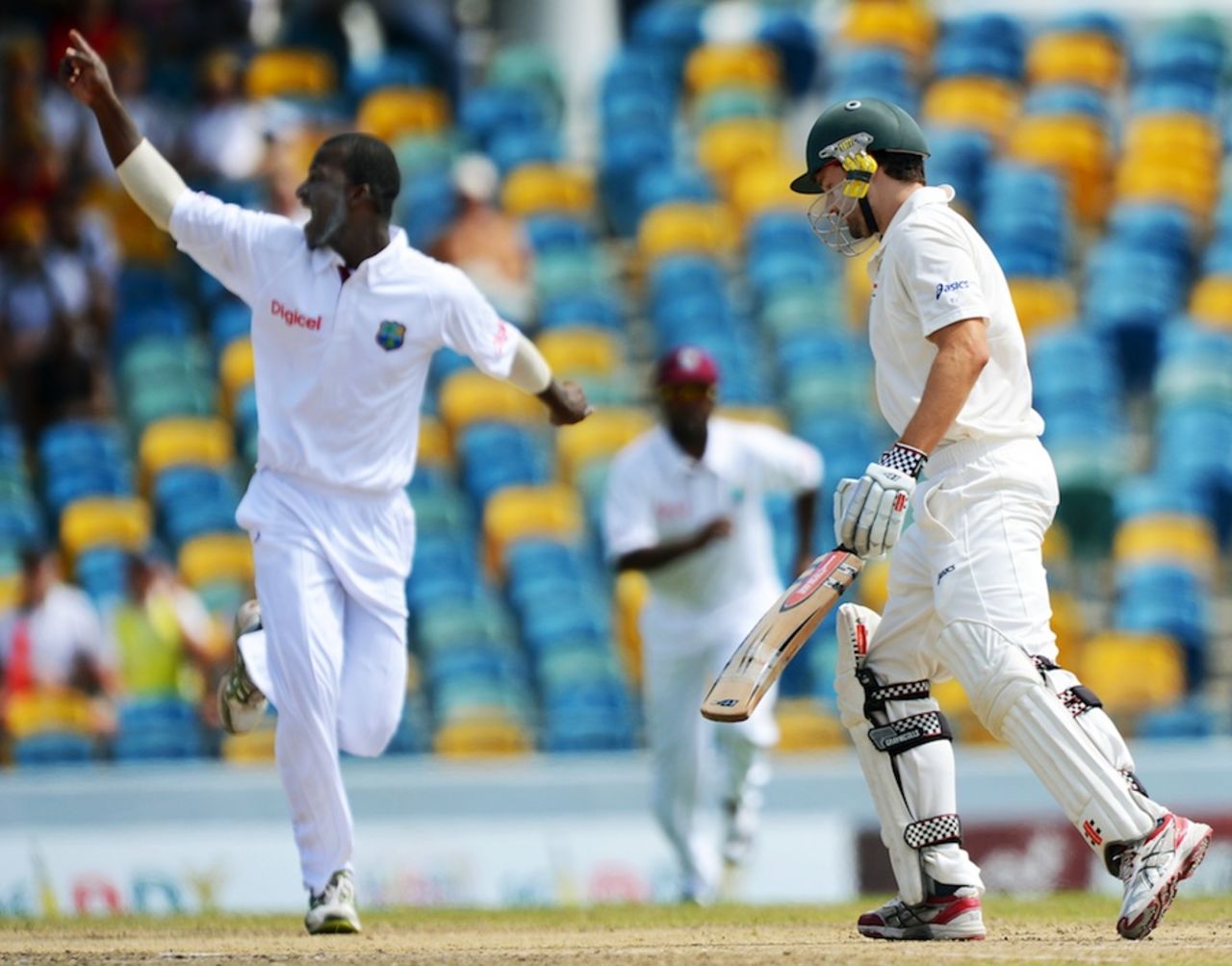 Darren Sammy had Ed Cowan caught behind, West Indies v Australia, 1st Test, Barbados, 3rd day, April 9, 2012