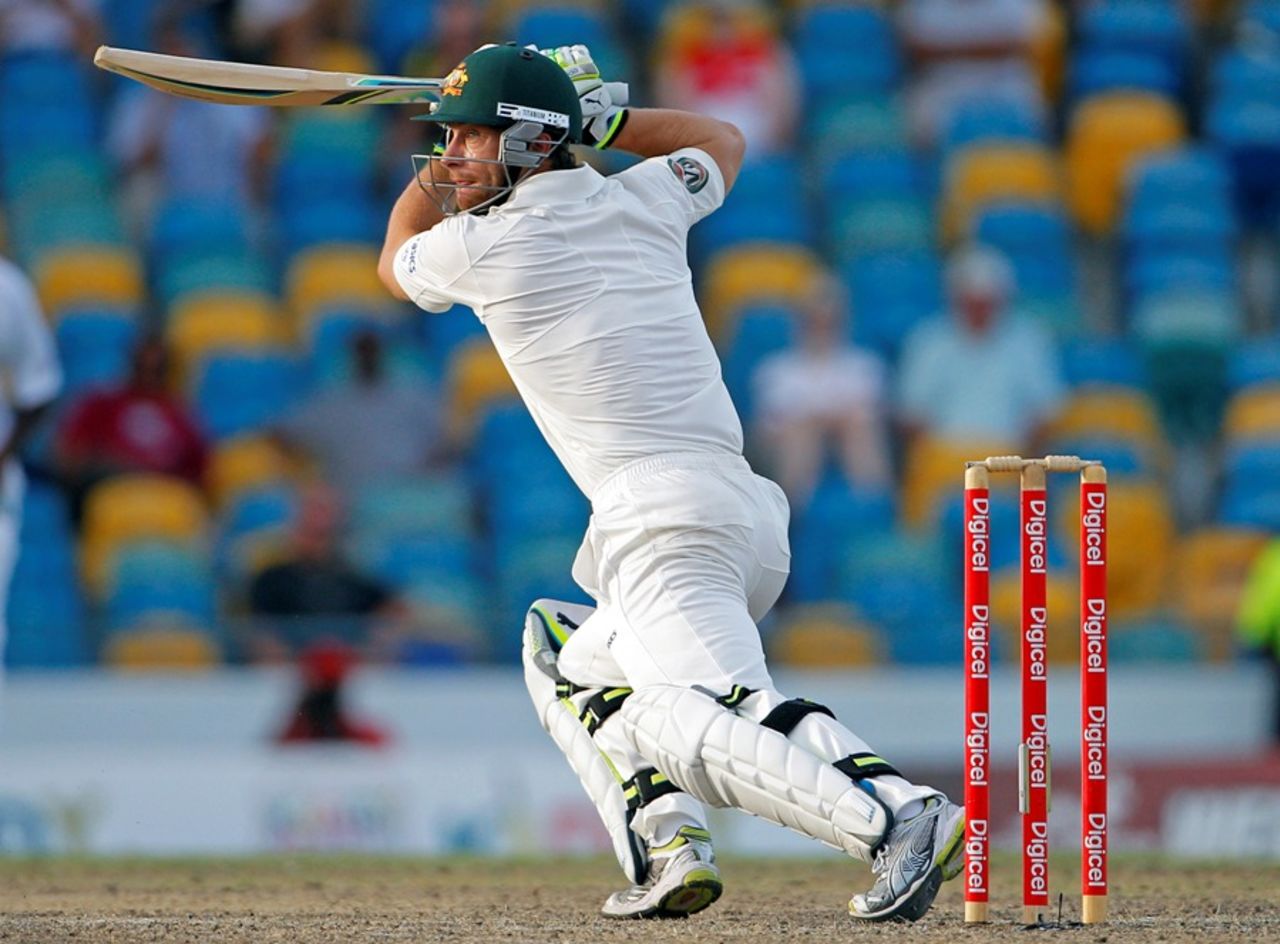 Matthew Wade was caught at deep point, West Indies v Australia, 1st Test, Barbados, 5th day, April 11, 2012