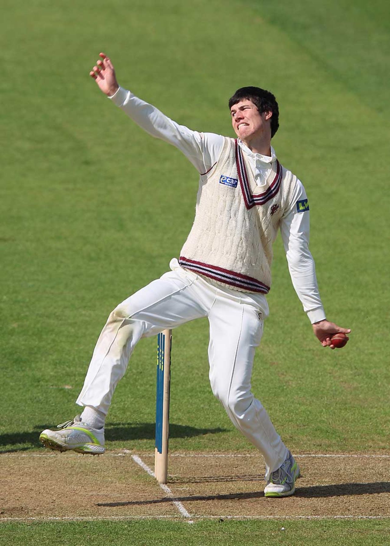 George Dockrell in action against Warwickshire, Warwickshire v Somerset, County Championship, Division One, Edgbaston, April 13, 2012