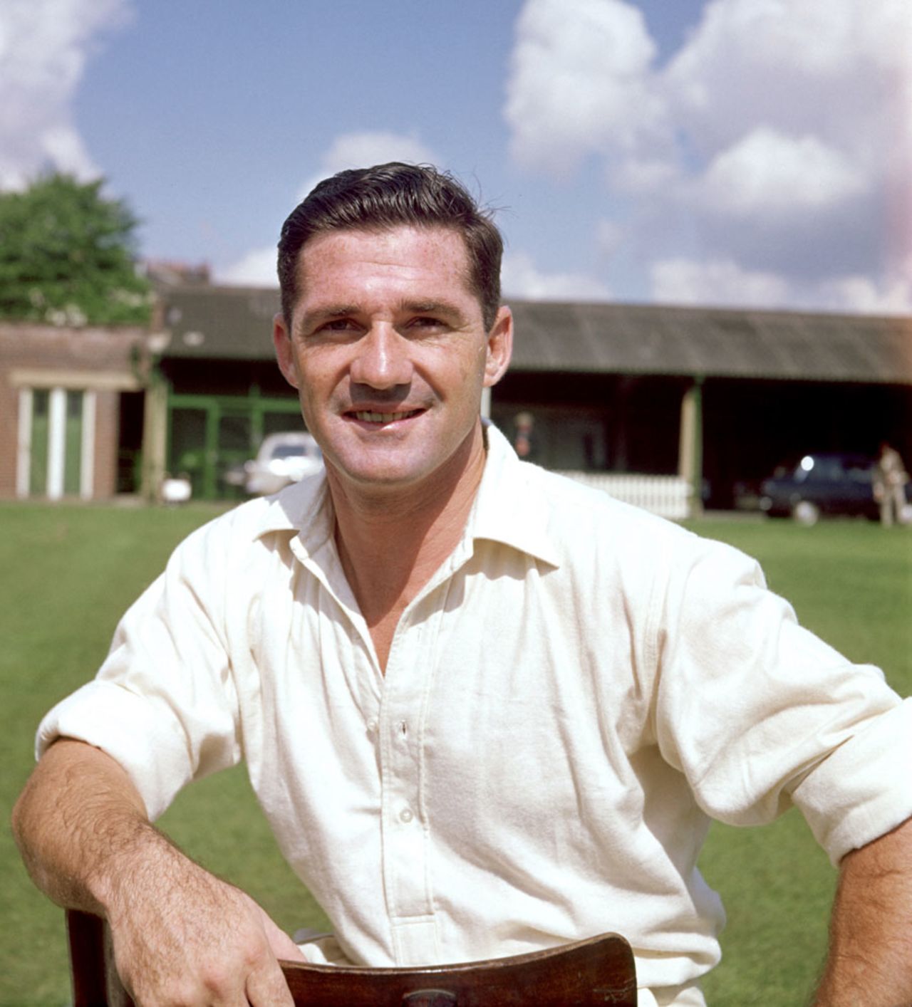 Neil Harvey poses for a photo during Australia's nets session, Lord's, April 27, 1961