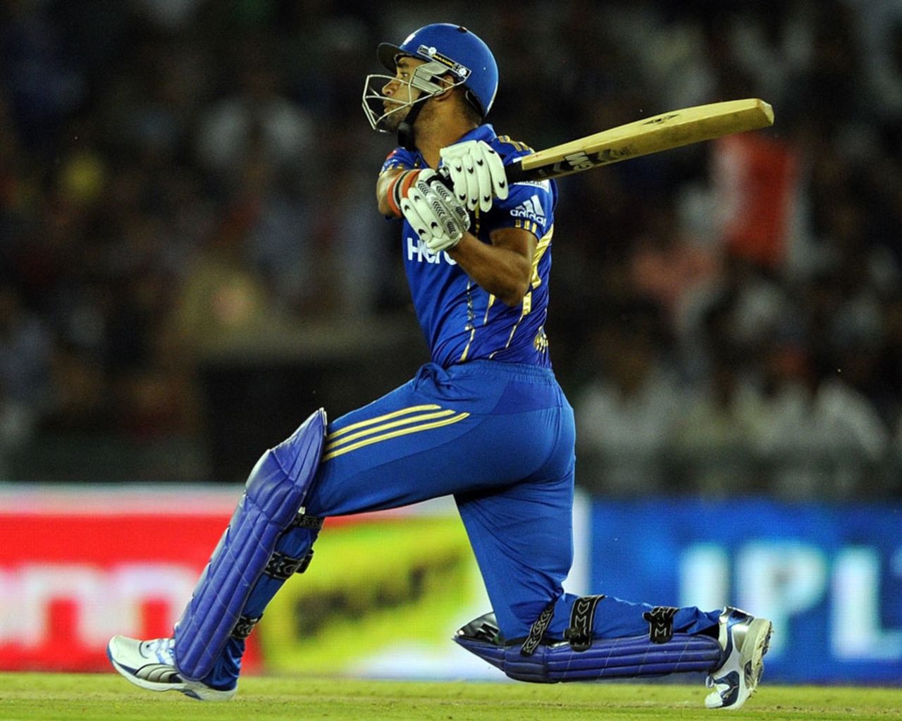 Robin Peterson transformed the game with his late hitting, Kings XI Punjab v Mumbai Indians, IPL, Mohali, April 25, 2012